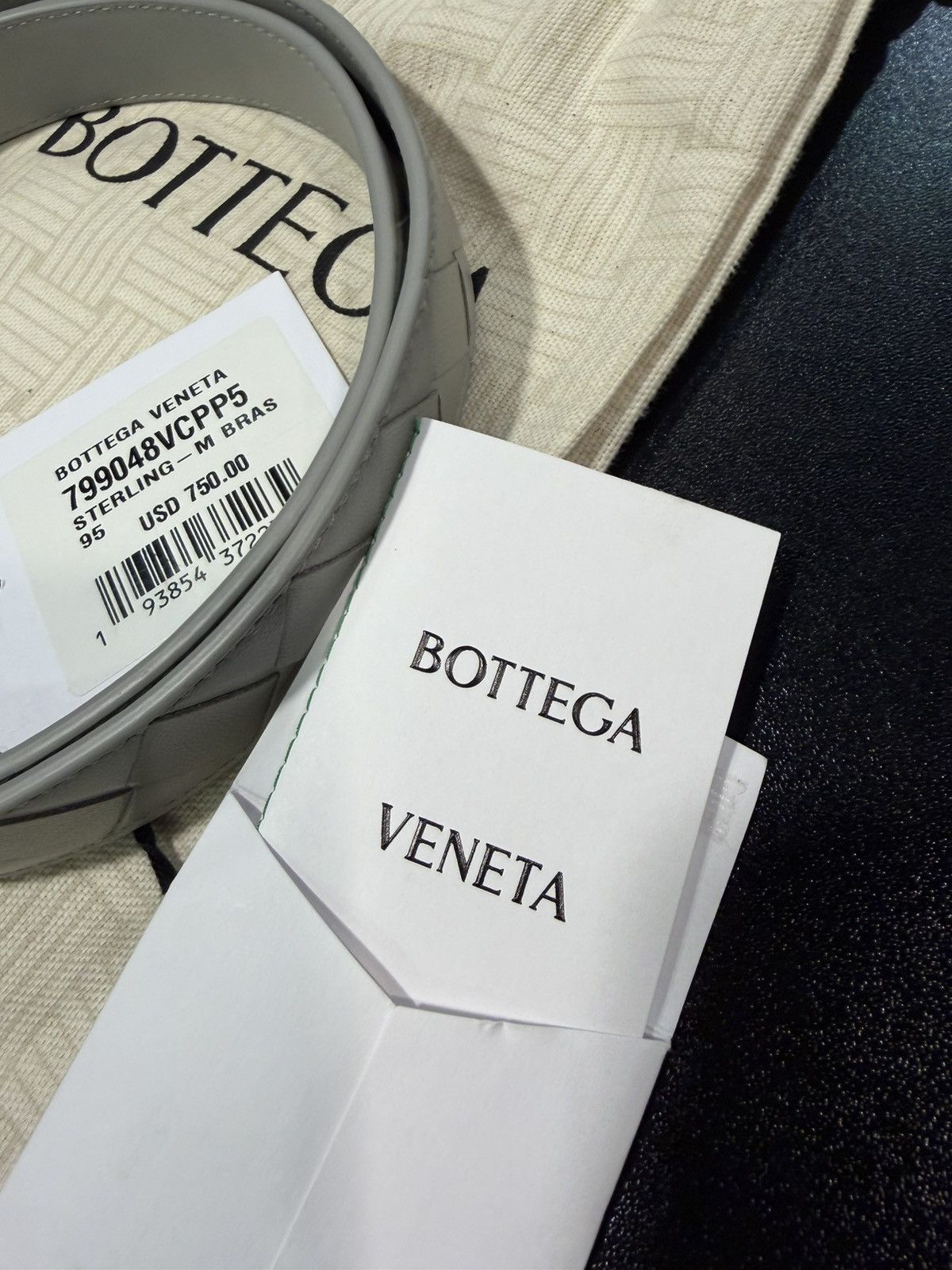 Bottega Veneta Bottega Veneta Intrecciato Leather Belt New w Tags Size ONE SIZE - 6 Thumbnail