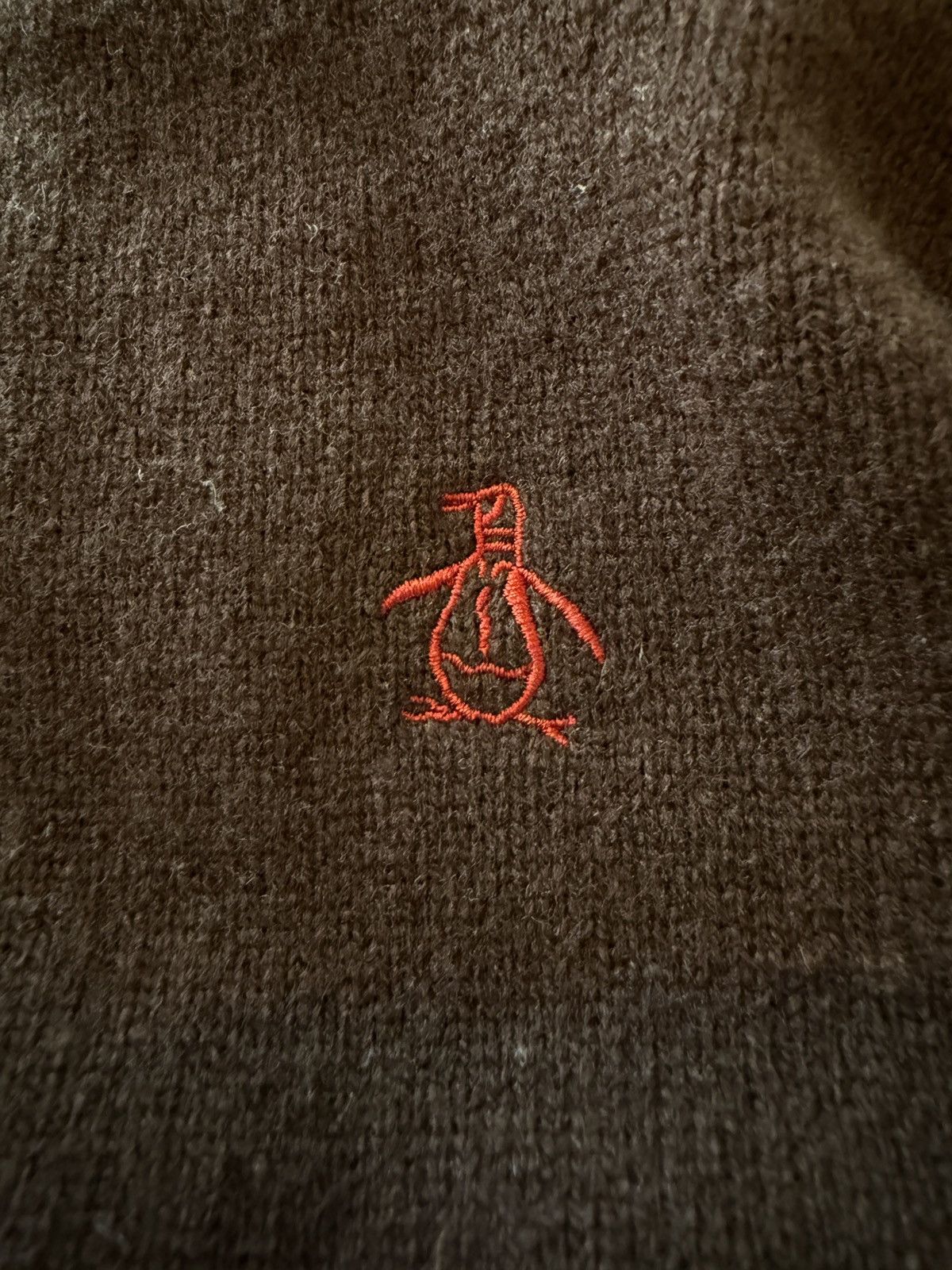 Original Penguin Penguin Lambswool V-Neck Embroidered Sweater Size US M / EU 48-50 / 2 - 3 Thumbnail