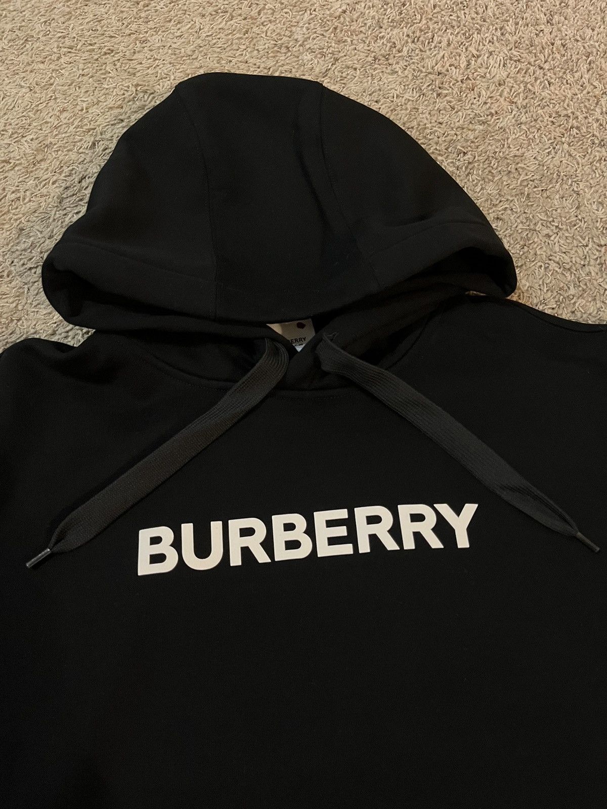 Burberry Burberry Logo Print Cotton Hoodie Size US XL / EU 56 / 4 - 5 Thumbnail