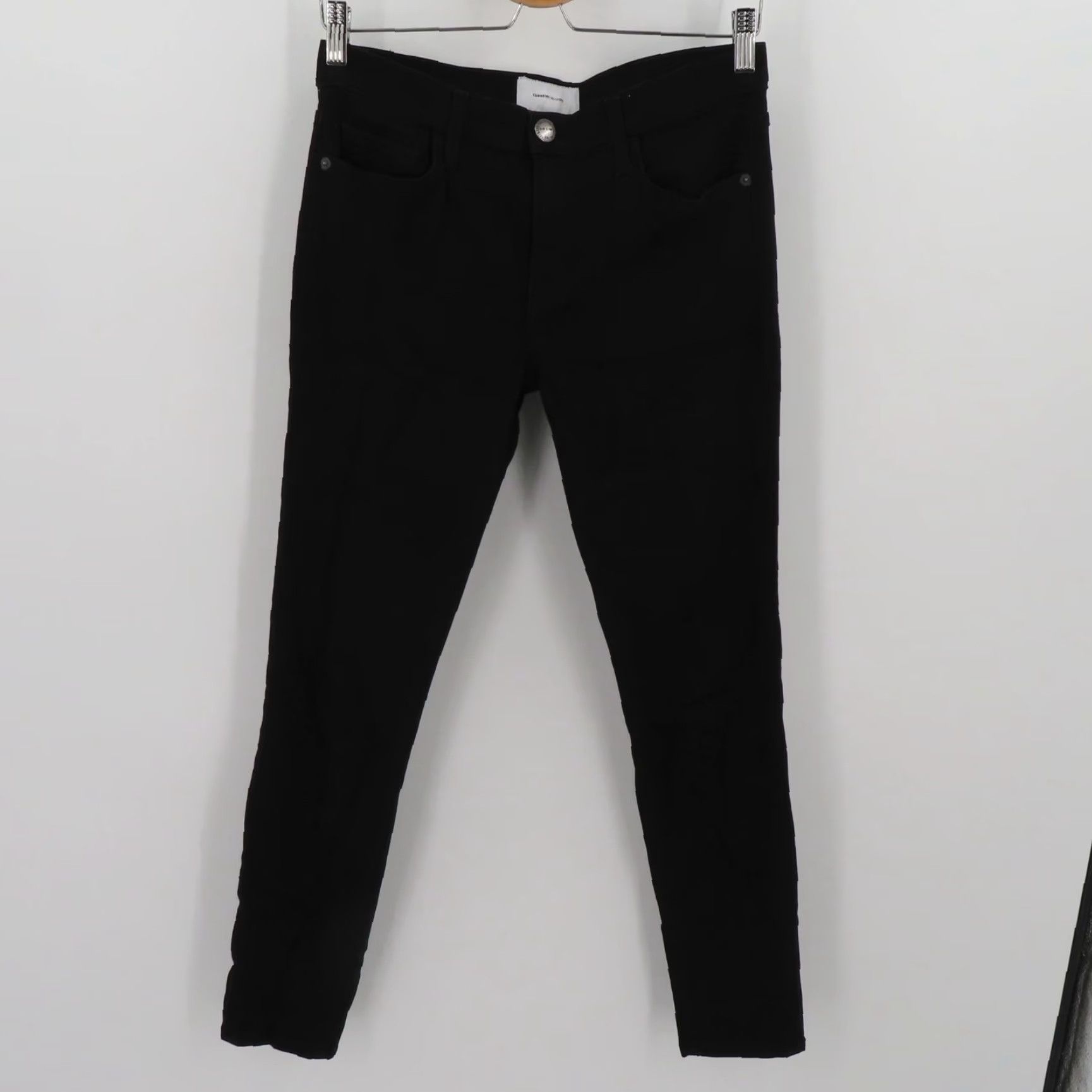 Vintage Current/Elliott Womens Jeans The Ankle Skinny Jet Black Denim 5-Pocket Pockets Stretch Size 30 Regular Womens Size 30" / US 8 / IT 44 - 7 Thumbnail