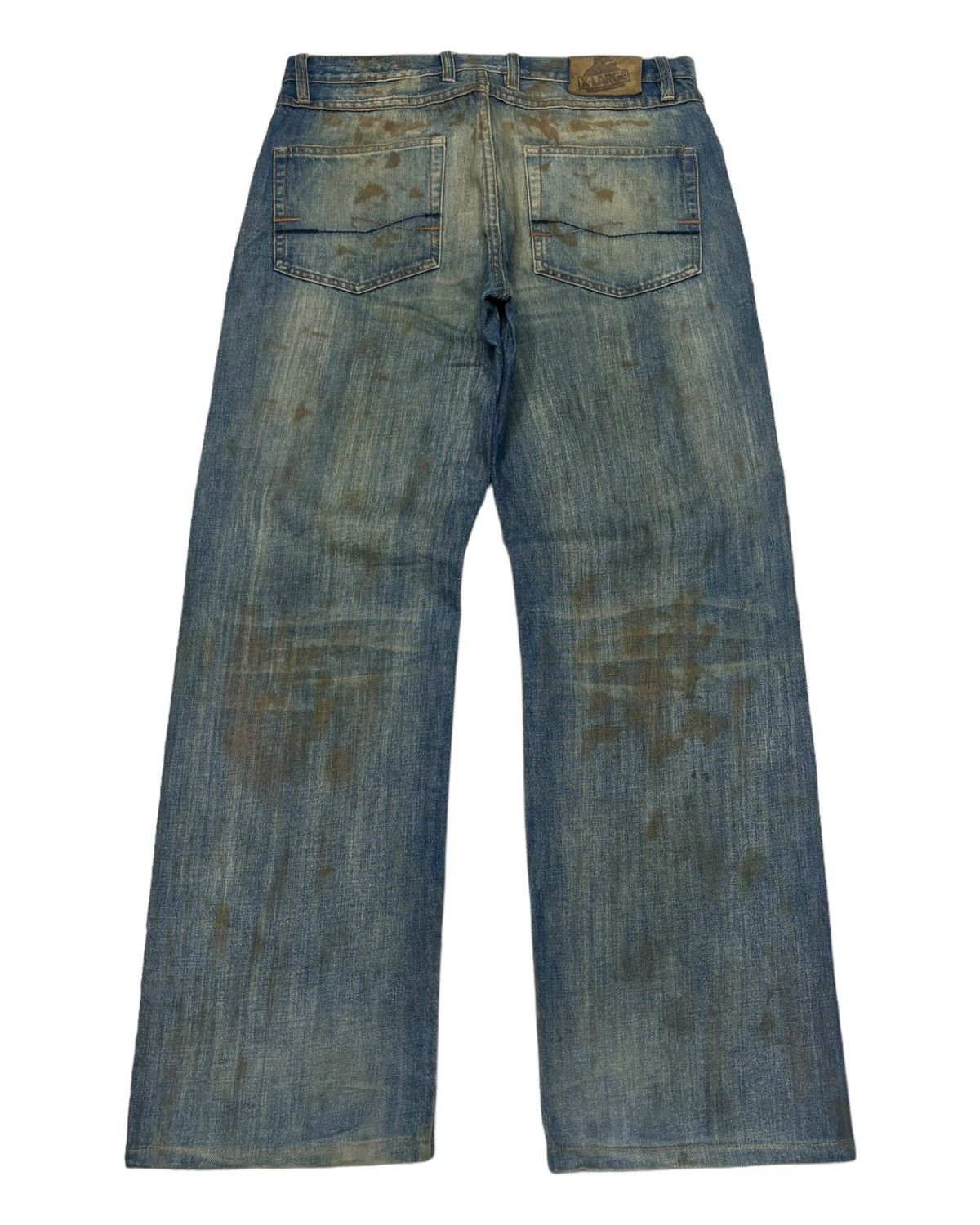 Xlarge RARE🔥X-LARGE MUD WASH ART BAGGY JEANS Size US 34 / EU 50 - 2 Thumbnail