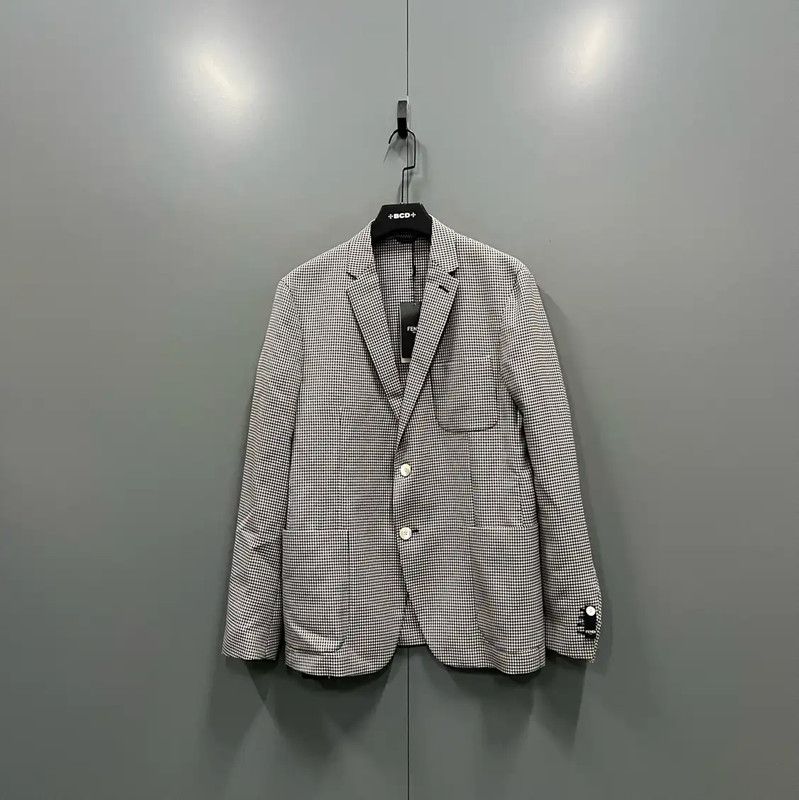 Fendi Fendi Gray Cotton Long Sleeve Short Jacket 0089 Size US M / EU 48-50 / 2 - 1 Thumbnail