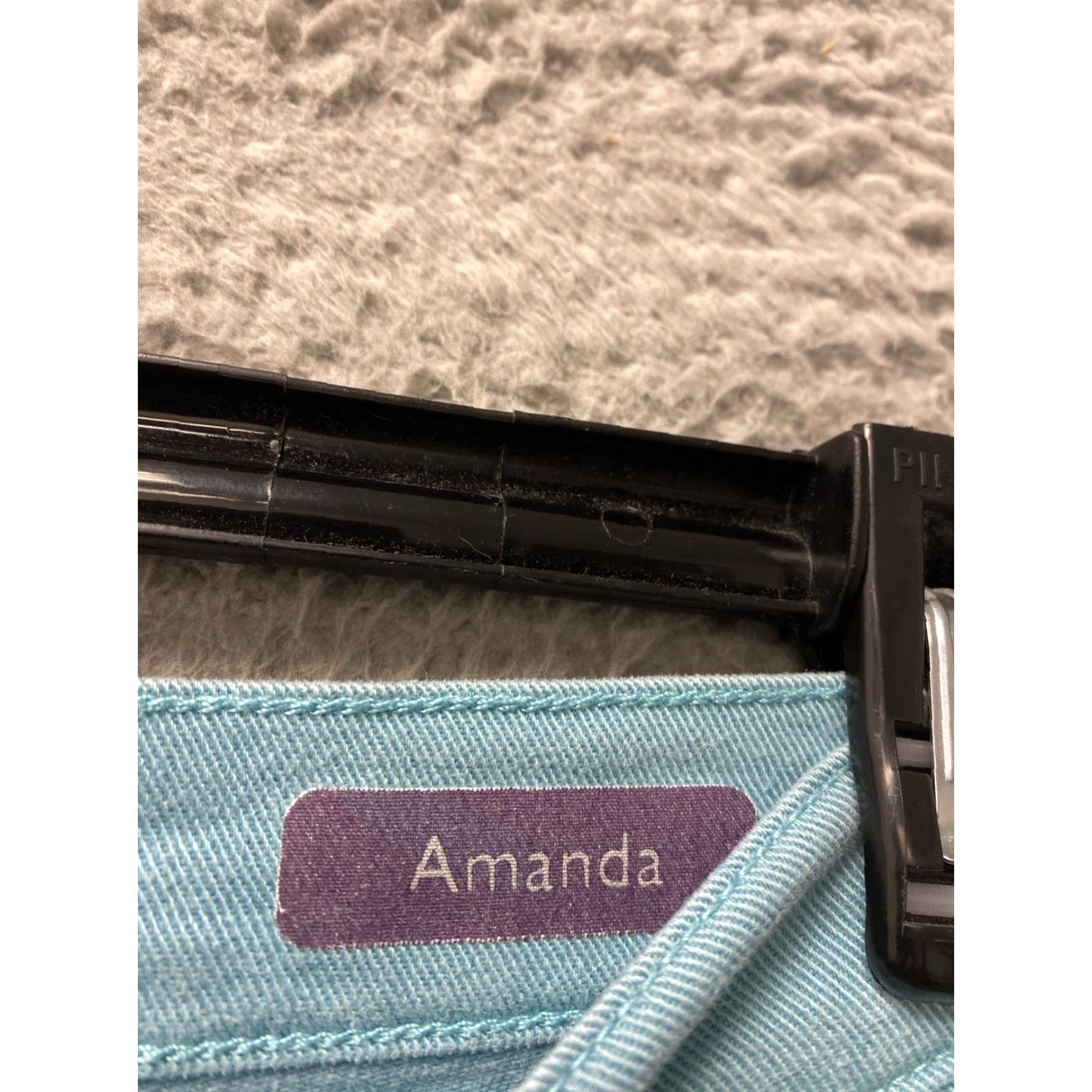 Gloria Vanderbilt GLORIA VANDERBILT Amanda Jeans Ladies' Size 8 Turquoise Stretch Denim Classic Rise 28" Inseam Womens Size 31" - 3 Thumbnail