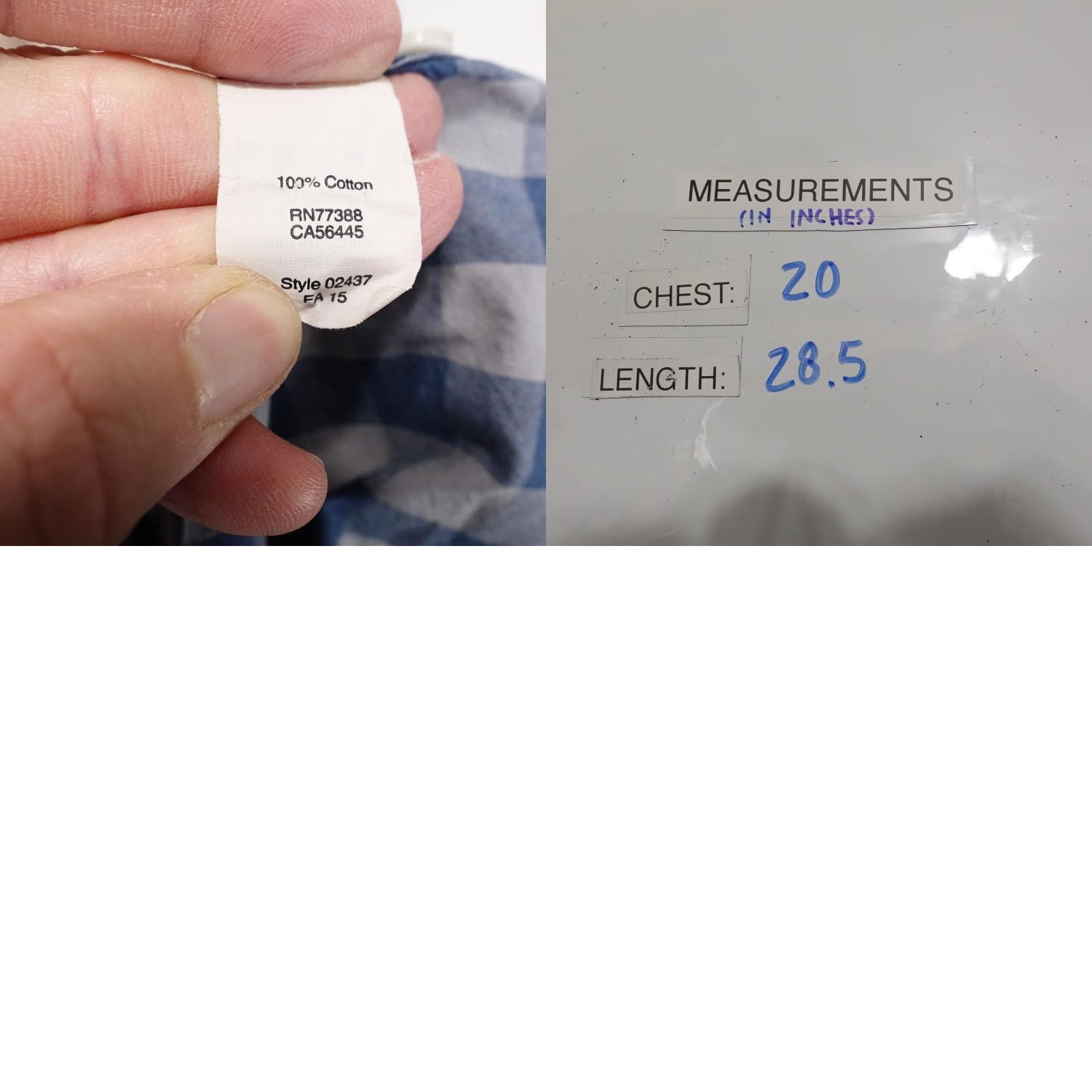J.Crew VINTAGE J.CREW Shirt Mens Medium Blue Gray Gingham Slim Fit Button-Down Long Sleeve Size US M / EU 48-50 / 2 - 8 Thumbnail