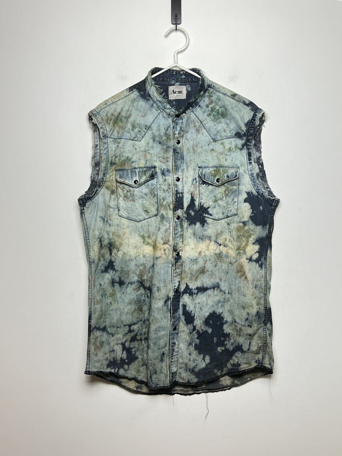 Acne Studios Vintage Acne Studios Denim Shirt Distressed Grunge opium Size US M / EU 48-50 / 2 - 2 Thumbnail