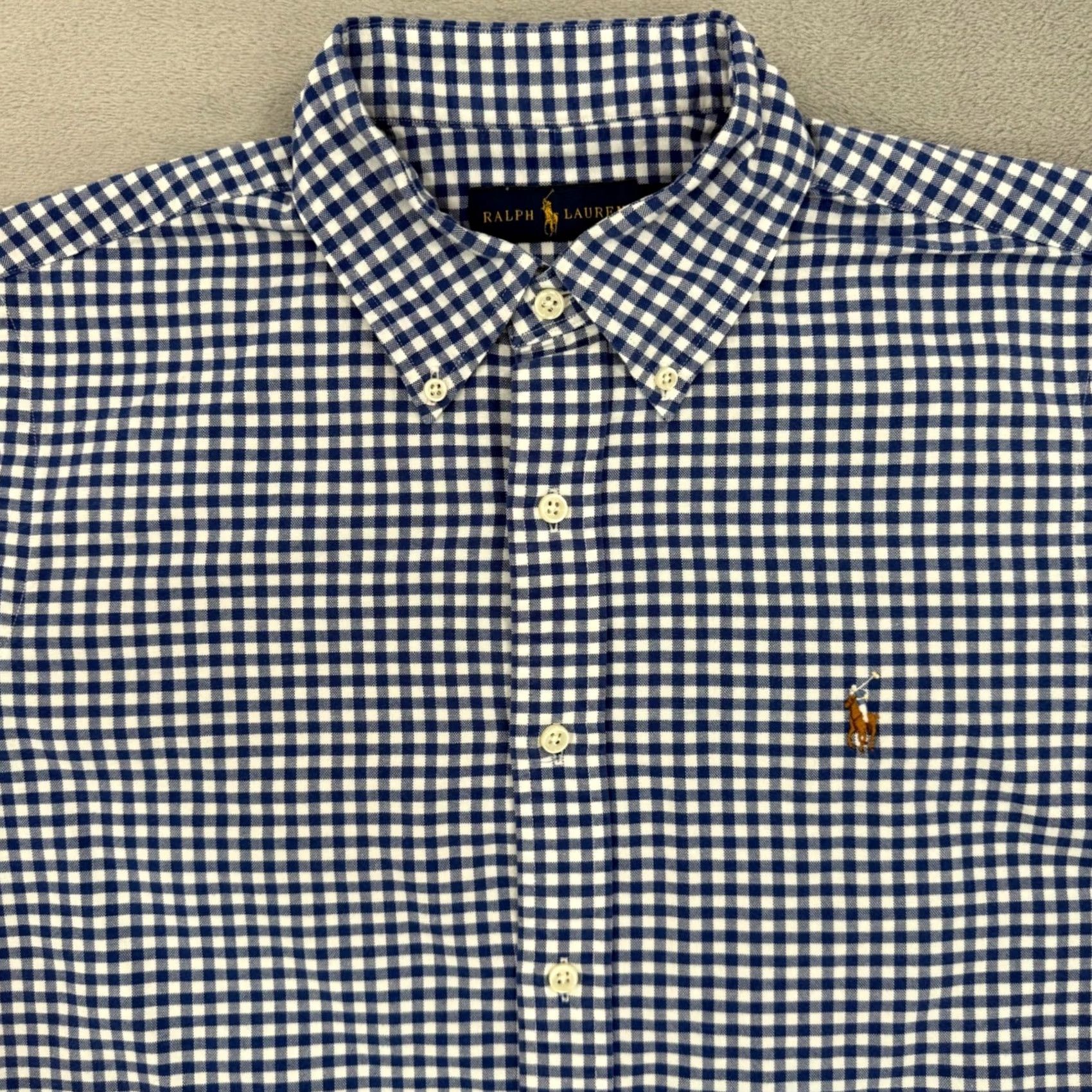 Ralph Lauren Ralph Lauren Mens Blue White Gingham Button-Down Shirt Size Medium Size US M / EU 48-50 / 2 - 3 Thumbnail