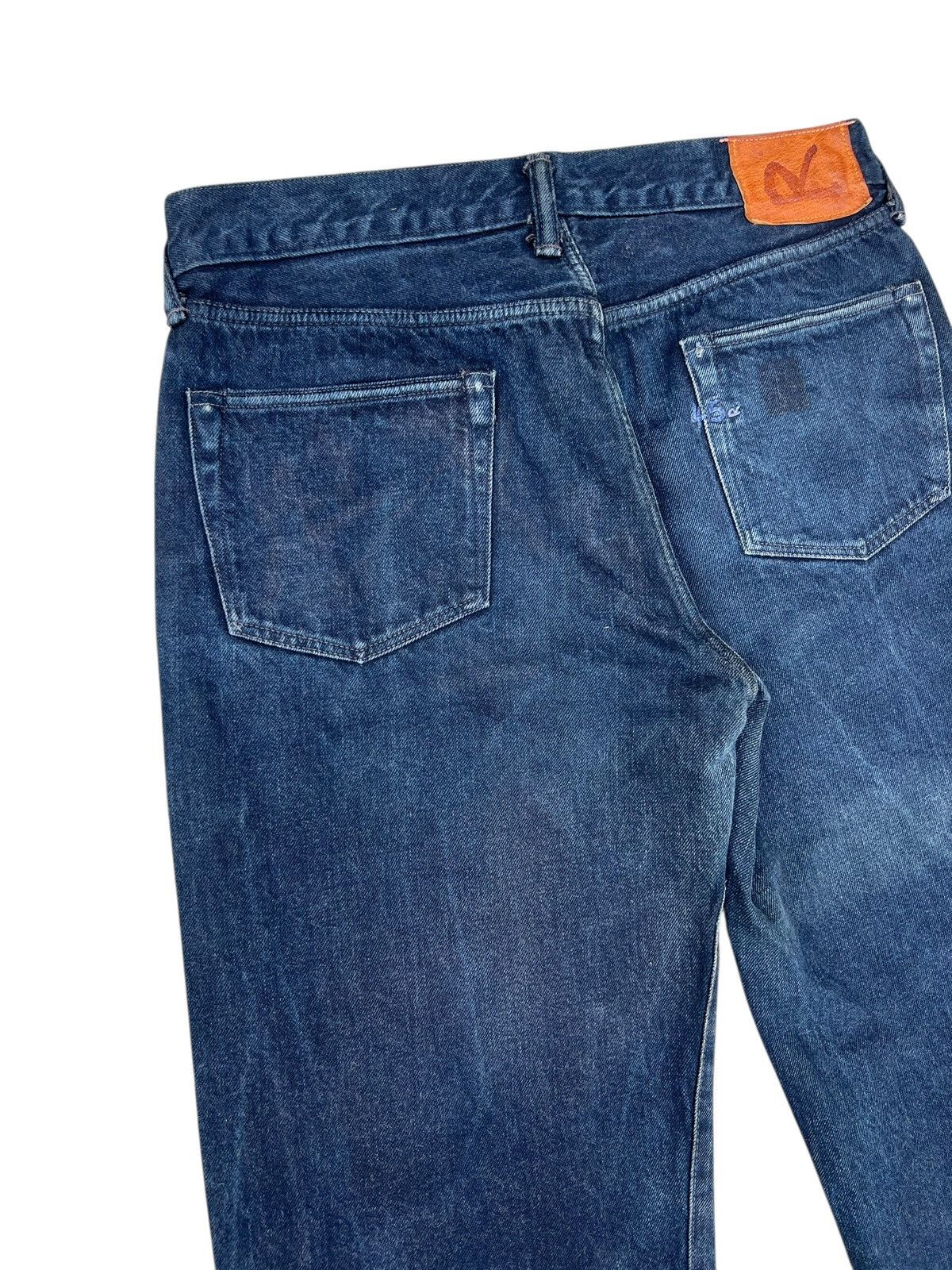 45rpm 45rpm Fade Indigo Hidden Rivets Denim Loose Jeans Size US 29 - 14 Thumbnail