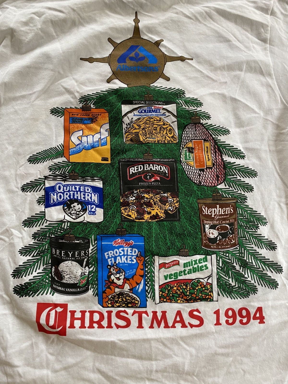 Vintage Vintage 1994 Albertsons Grocery Santa Xmas Single Stitch Tee Size US L / EU 52-54 / 3 - 3 Thumbnail