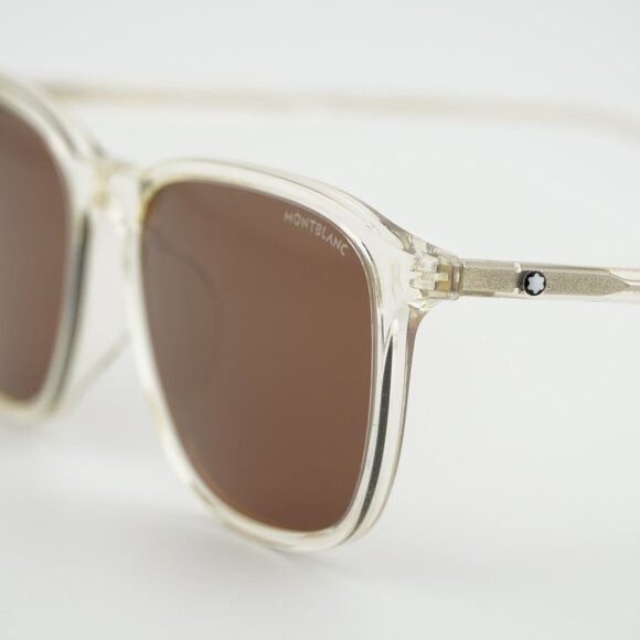 Montblanc Montblanc MB0082SA 004 Sunglasses Transparent Yellow Square Size ONE SIZE - 8 Thumbnail
