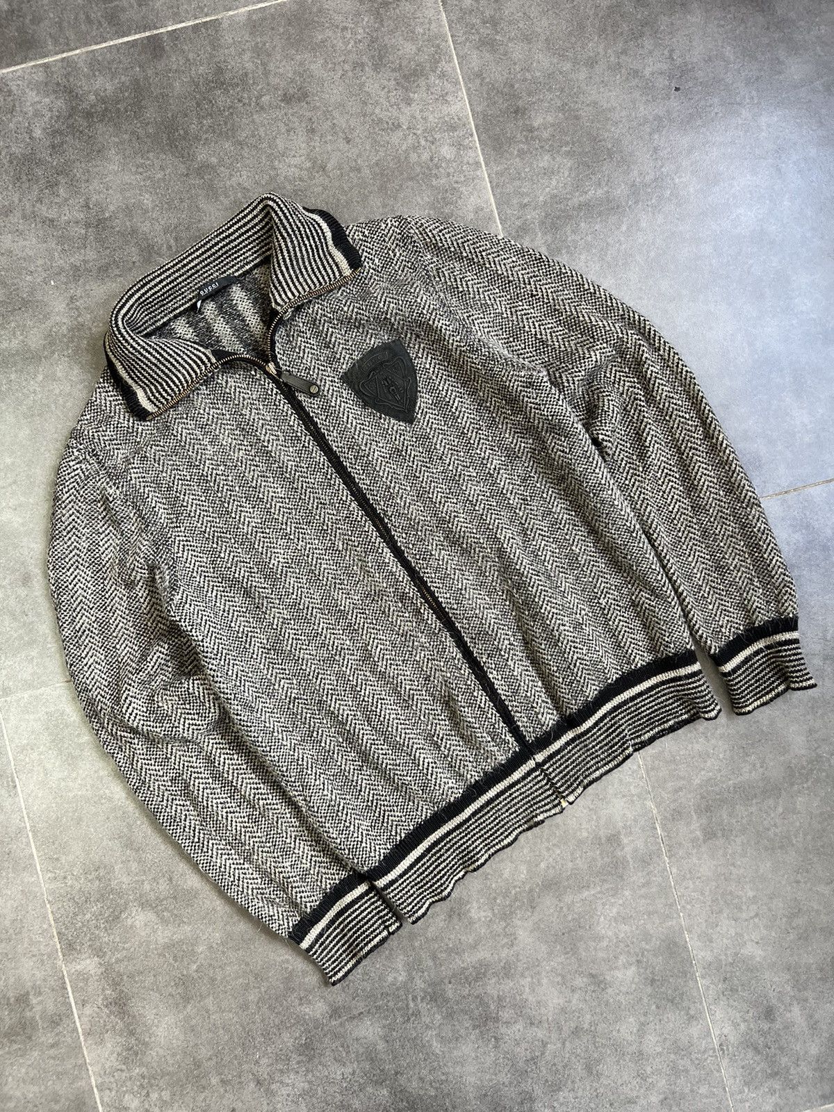 Gucci Vintage Gucci Tom Ford era mohair alpaca wool zip cardigan Size US L / EU 52-54 / 3 - 2 Thumbnail
