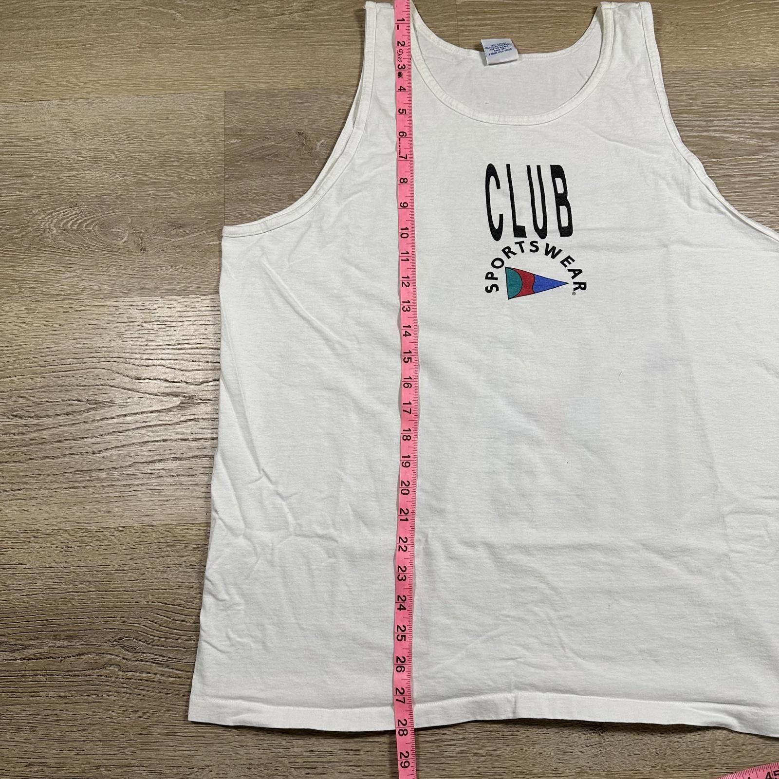 Other Club Sportswear Mens Tank Top XL White Vintage Size US XL / EU 56 / 4 - 8 Thumbnail