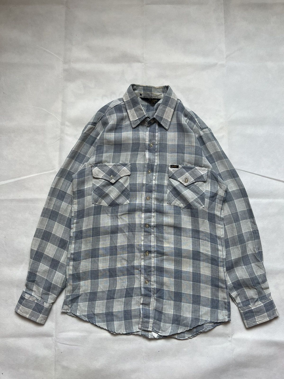 Flannel 70's Vintage Lee Printed Plaid Flannel Shirt Size US M / EU 48-50 / 2 - 1 Thumbnail