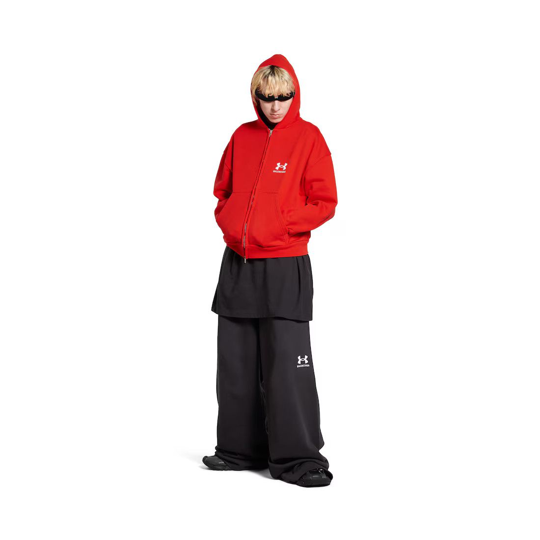 Balenciaga × Under Armour o1w1db10425 Under Armour® Zip-Up Hoodie Regular Fit in Red Size XXS / US 00 / IT 34 - 1 Thumbnail