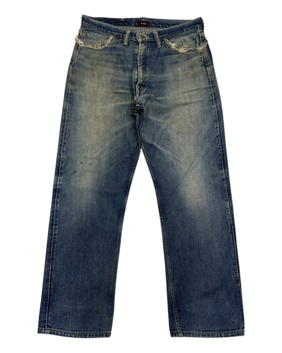 Lee 🔥VINTAGE LEE RIDERS HALF SELVEDGE DISTRESSED DENIM BAGGY Size US 33 - 4 Thumbnail
