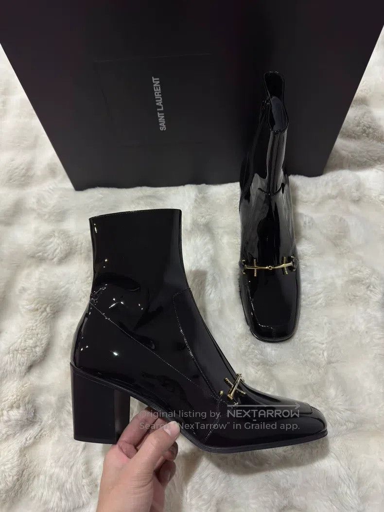 Saint Laurent Paris Saint Laurent Paris Black Gold Men's Boots Leather Boots Size US 11 / EU 44 - 6 Thumbnail