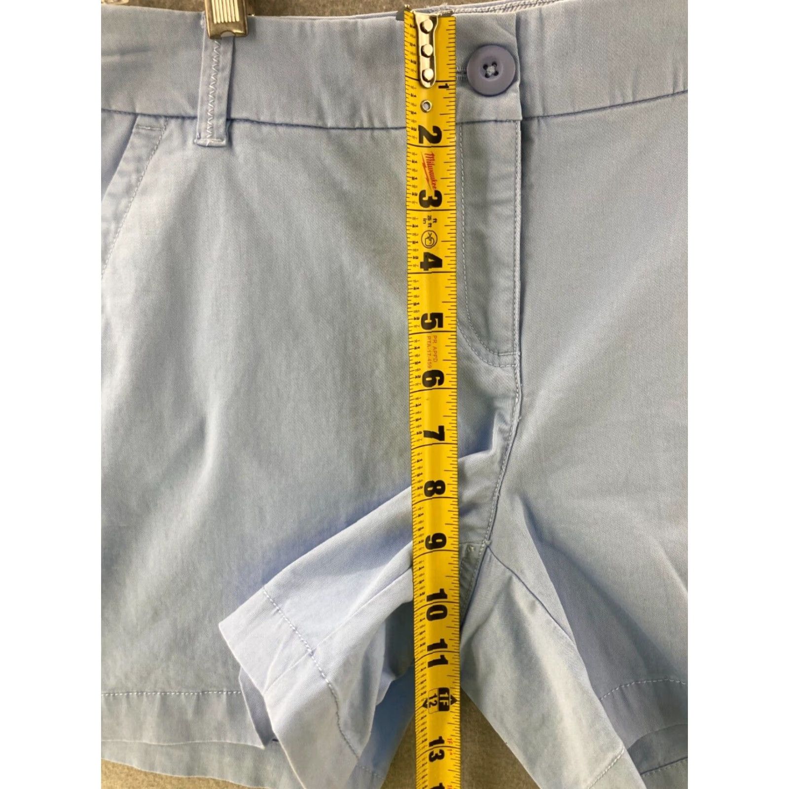 Vintage Crown and Ivy Chino Shorts Womens 4 Blue Solid Activewear Casual Travel Size 27" / US 4 / IT 40 - 5 Thumbnail
