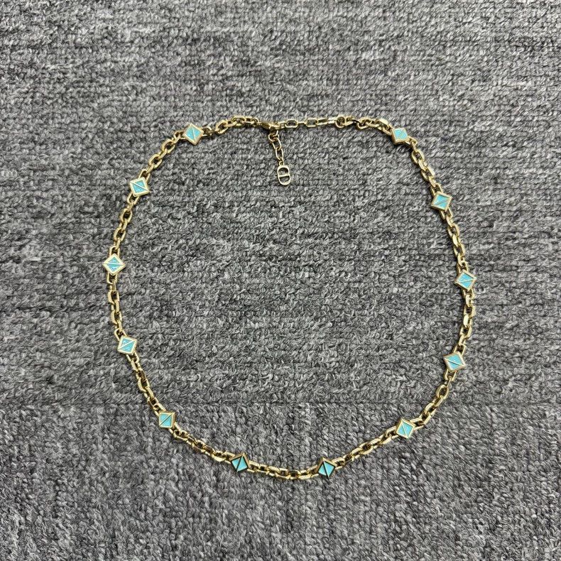 Dior Dior CD Logo Gold Chain Necklace Size ONE SIZE - 1 Thumbnail