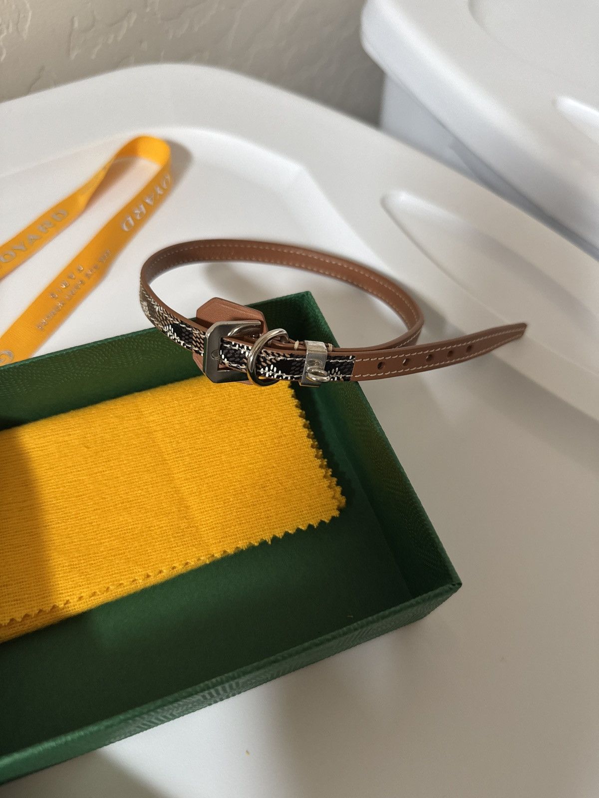 Goyard Goyard dog collar used for a photo and wiped off like NEW Size ONE SIZE - 5 Thumbnail