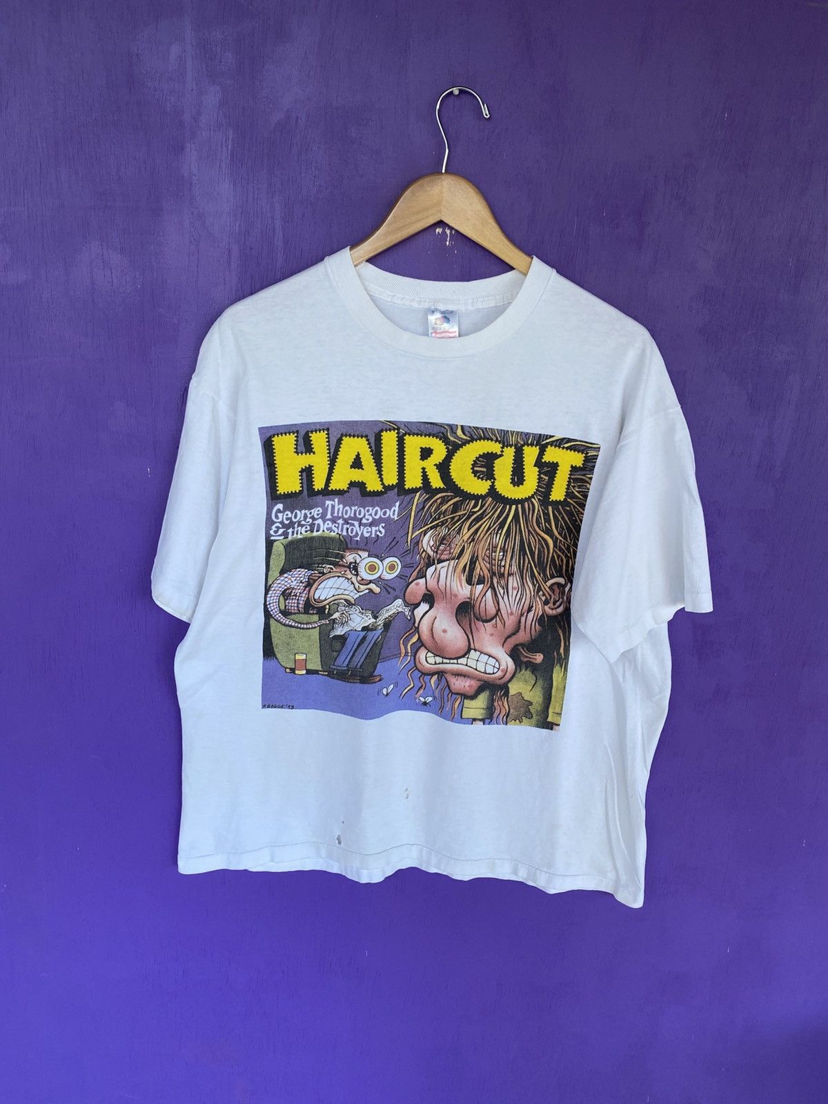 Band Tees Vintage 1993 George Thorogood haircut tour tee Size US XL / EU 56 / 4 - 1 Thumbnail