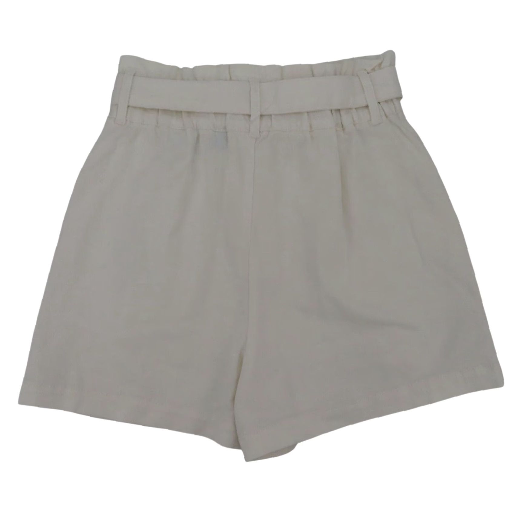 Vintage Draper James Womens Paperbag Shorts Cotton Blend White Denim ShortS Waist Tie NEW Size 28" / US 6 / IT 42 - 7 Thumbnail