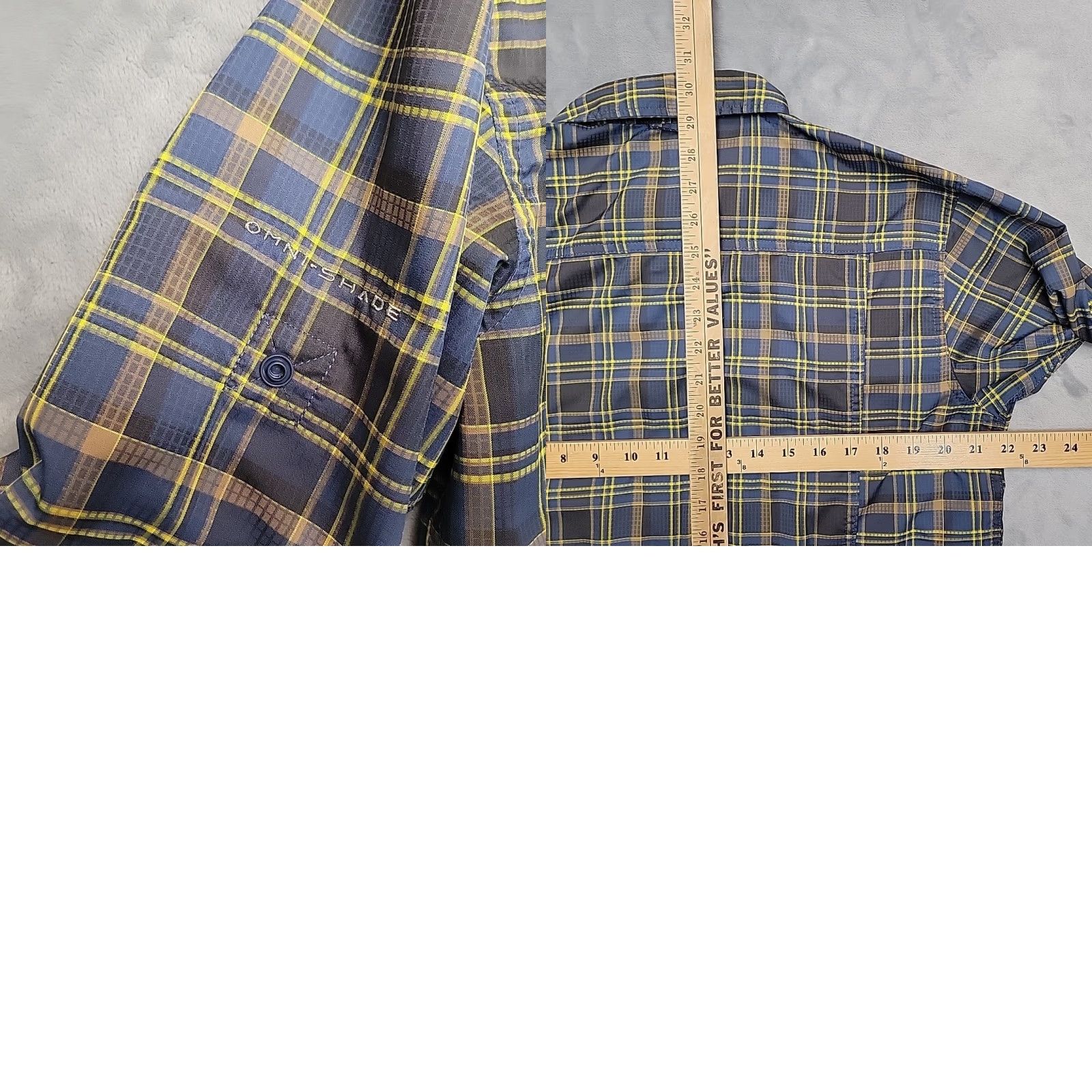 Vintage Columbia Shirt Mens M Blue Plaid Long Sleeve Vented Omni Shield Performance Hike Shirt Size US M / EU 48-50 / 2 - 8 Thumbnail