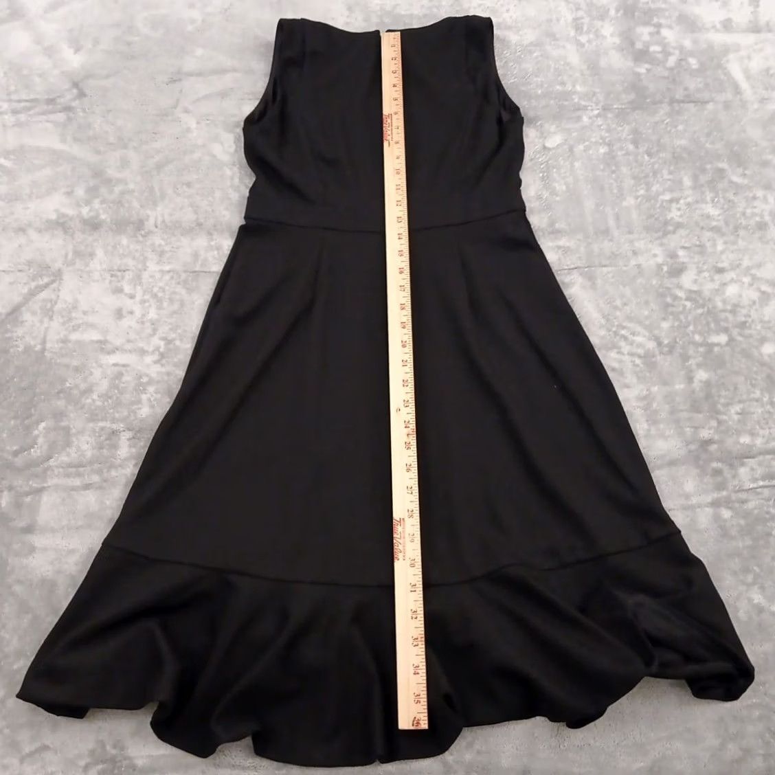 Talbots Talbots Dress Petite 2P Black Sleeveless V-Neck Midi A-Line Women Size XS / US 0-2 / IT 36-38 - 4 Thumbnail