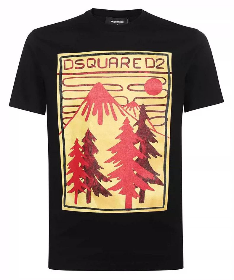Dsquared2 DSQUARED2 Black Graphic Print T-Shirt-yf Size US M / EU 48-50 / 2 - 1 Thumbnail
