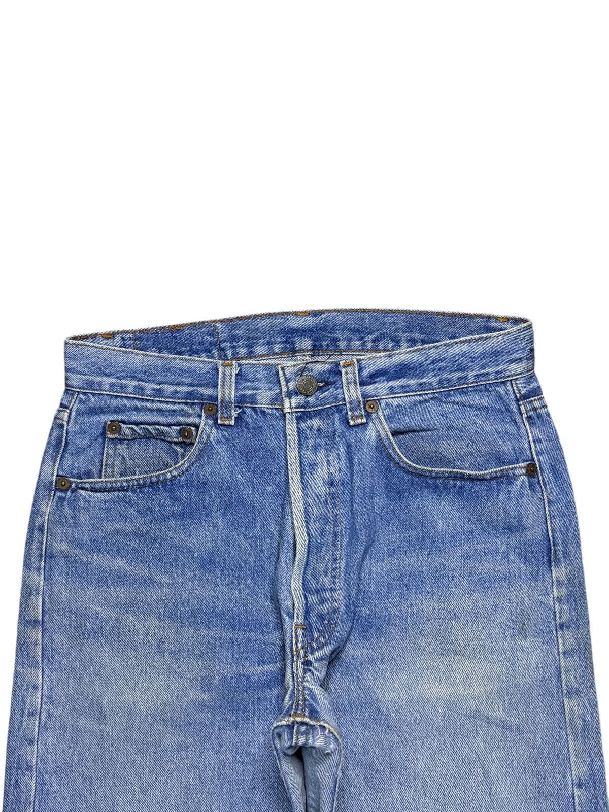 Levi's Vintage 80s Levis 501 Blue Wash Distressed Loose Jeans Size US 28 / EU 44 - 4 Thumbnail