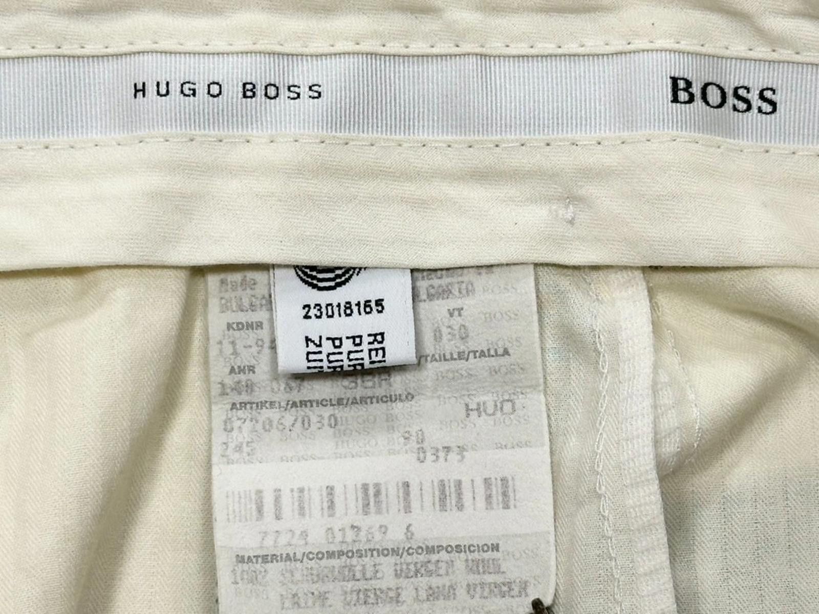 Hugo Boss Hugo Boss Vasarely Flat Virgin Wool Dress Pants Gray 38/30 Size US 38 / EU 54 - 6 Thumbnail