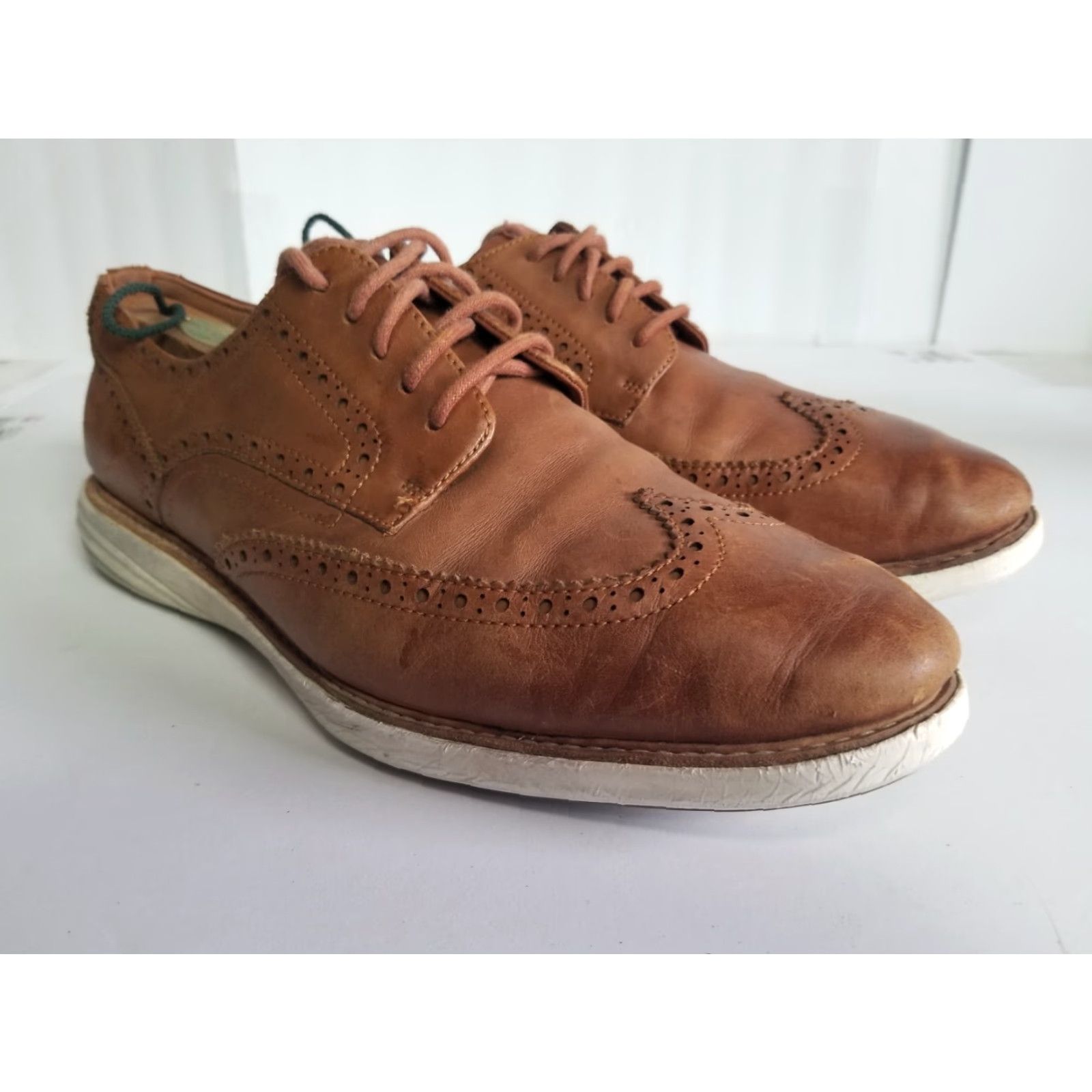 Cole Haan Cole Haan Wing Tip Oxford Dress Shoe Mens Brown Leather Size 12 M GrandEvølution Style 12 M C26930 Size US 12 / EU 45 - 2 Thumbnail