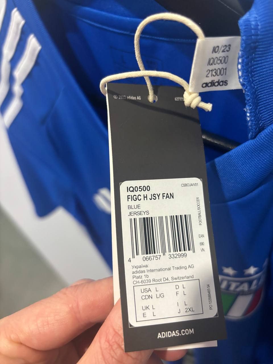 Adidas 2024 Adidas Italy Soccer Fan Home Jersey IQ0500 football Size US L / EU 52-54 / 3 - 4 Thumbnail