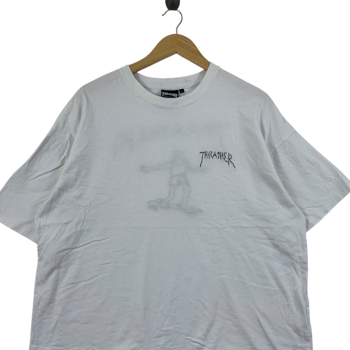 Thrasher THRASHER MAGAZINE SKATEBOARD Cropped Top Tee Shirt Top Size L / US 10 / IT 46 - 3 Thumbnail