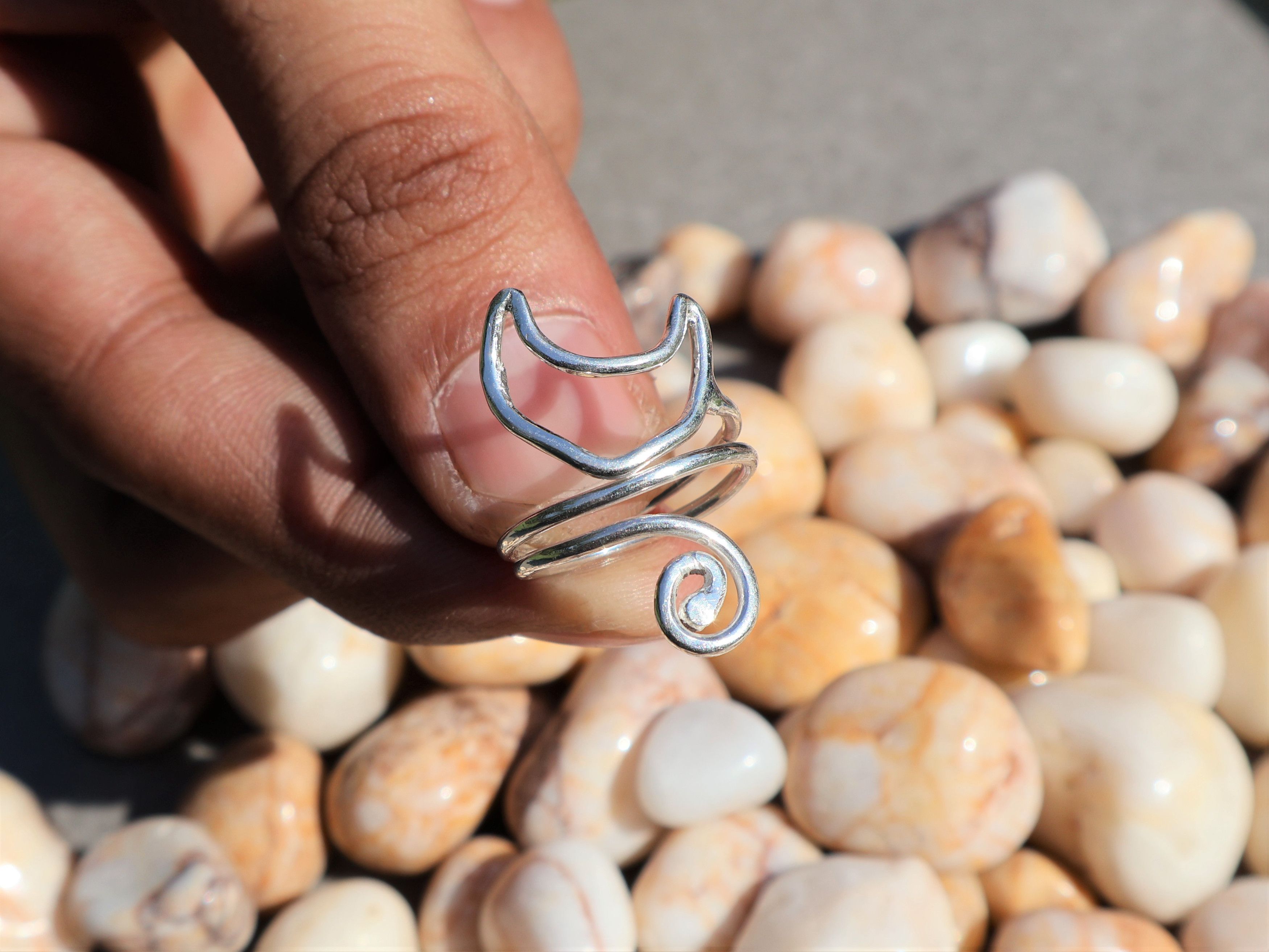 Handmade Cat Ring, 925 Sterling Silver, Handmade Unique Ring, Gifts Size ONE SIZE - 6 Thumbnail
