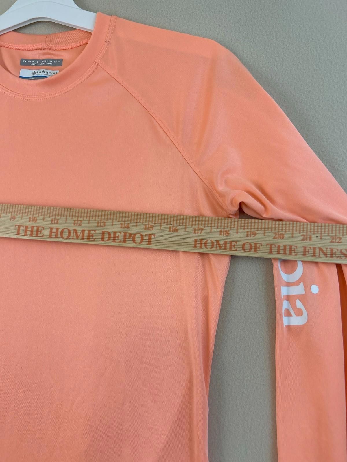 Columbia COLUMBIA PFG Omni-Shade Shirt Peach Medium UPF Sun Fish Size ONE SIZE - 5 Thumbnail