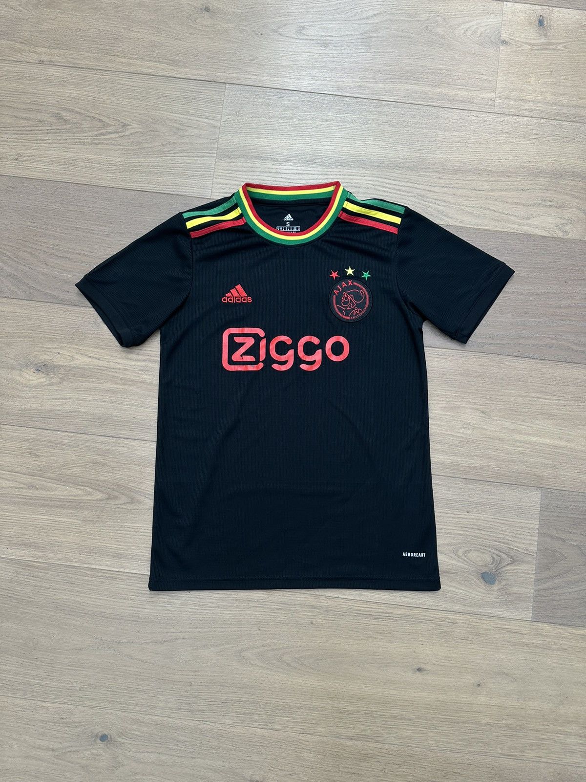 Bob Marley top Ajax Amsterdam Special Ed Stadium Black Third Soccer Jersey 2021-2022