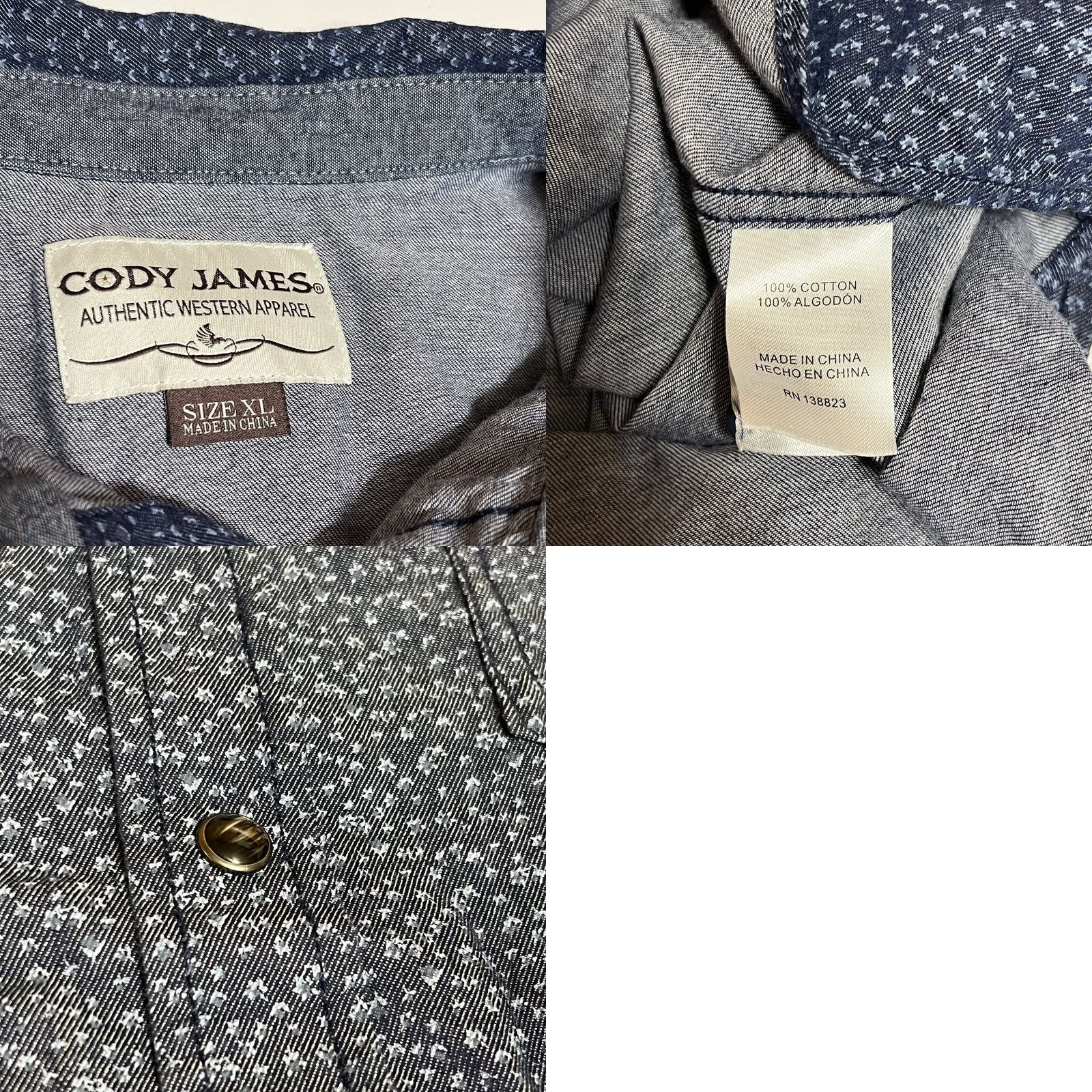 Cody James Cody James Pearl Snap Shirt Men XL Blue Long Sleeve Western Rodeo Shirt Size US XL / EU 56 / 4 - 8 Thumbnail