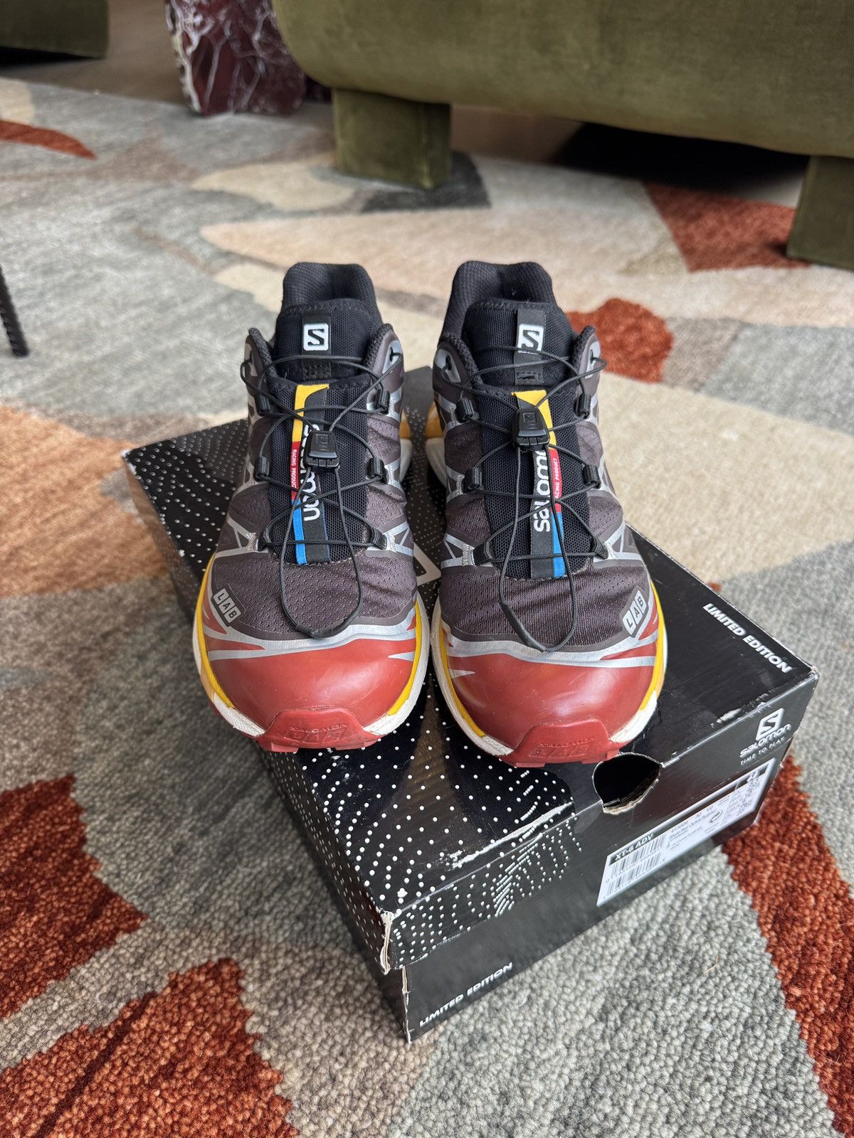 Salomon Limited Edition Salomon XT-6 - Shale / Red Ocre / Sulphur Size US 9 / EU 42 - 4 Thumbnail
