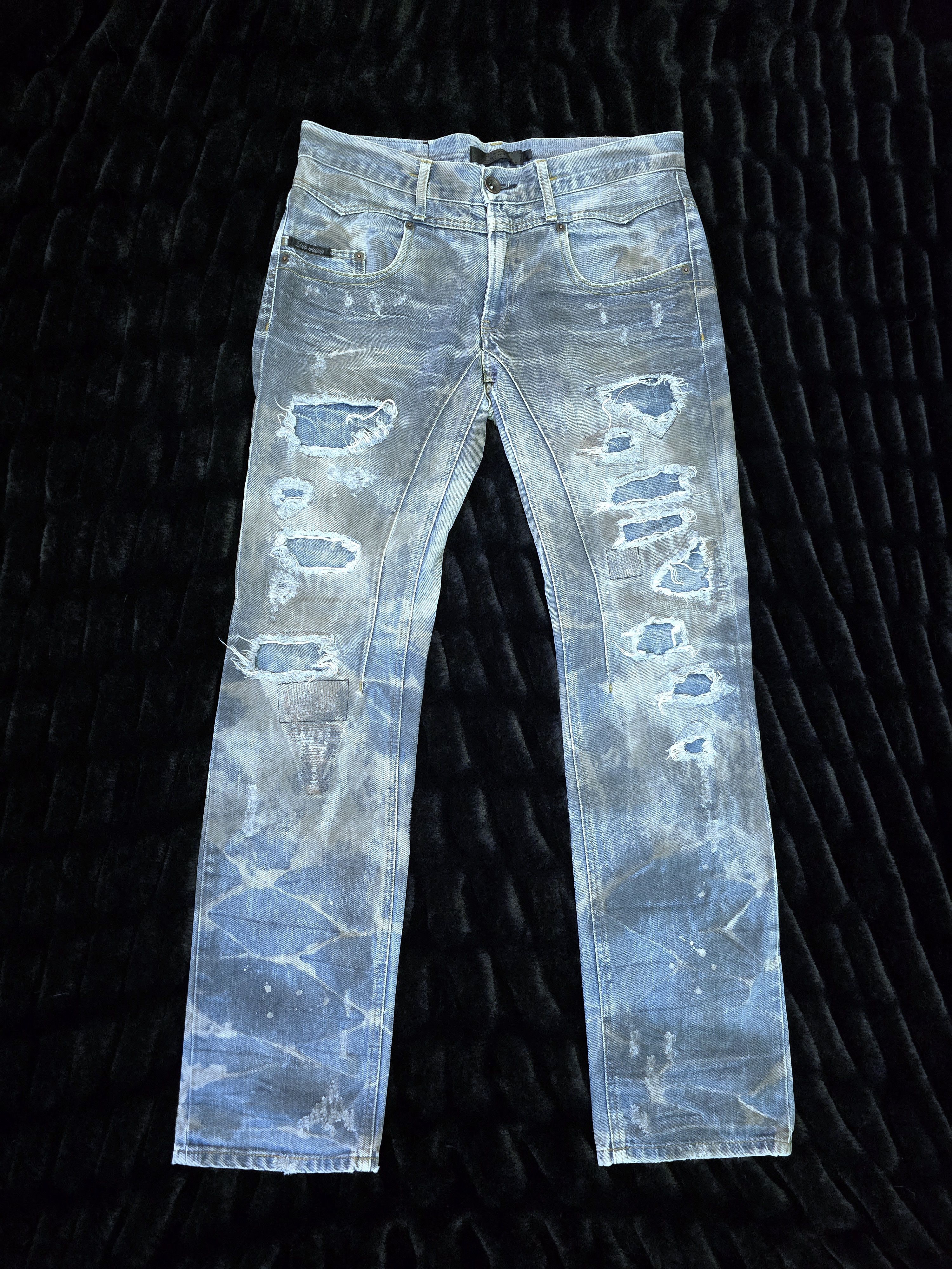 JACKROSE Jackrose x Luv Maison Destroyed Dusty Denim Size US 30 / EU 46 - 1 Thumbnail