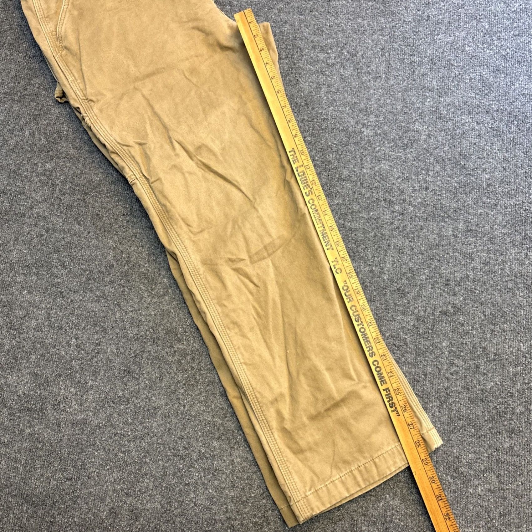 Carhartt VINTAGE Carhartt Pants Flannel Lined 100070-253 Relaxed Distressed Workwear 38x30 Beige Cotton Straight Mens Pants Size US 38 / EU 54 - 7 Thumbnail