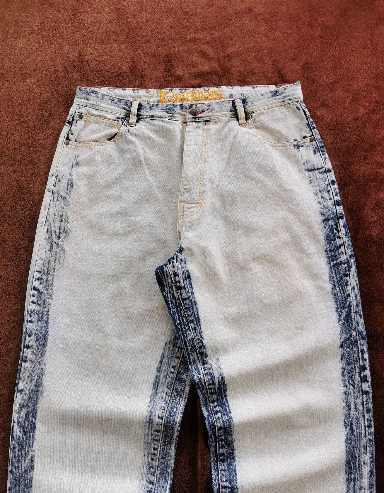 Ecko Unltd. Baggy Touchbase Style 935 White Denim Jeans Size US 36 / EU 52 - 3 Thumbnail