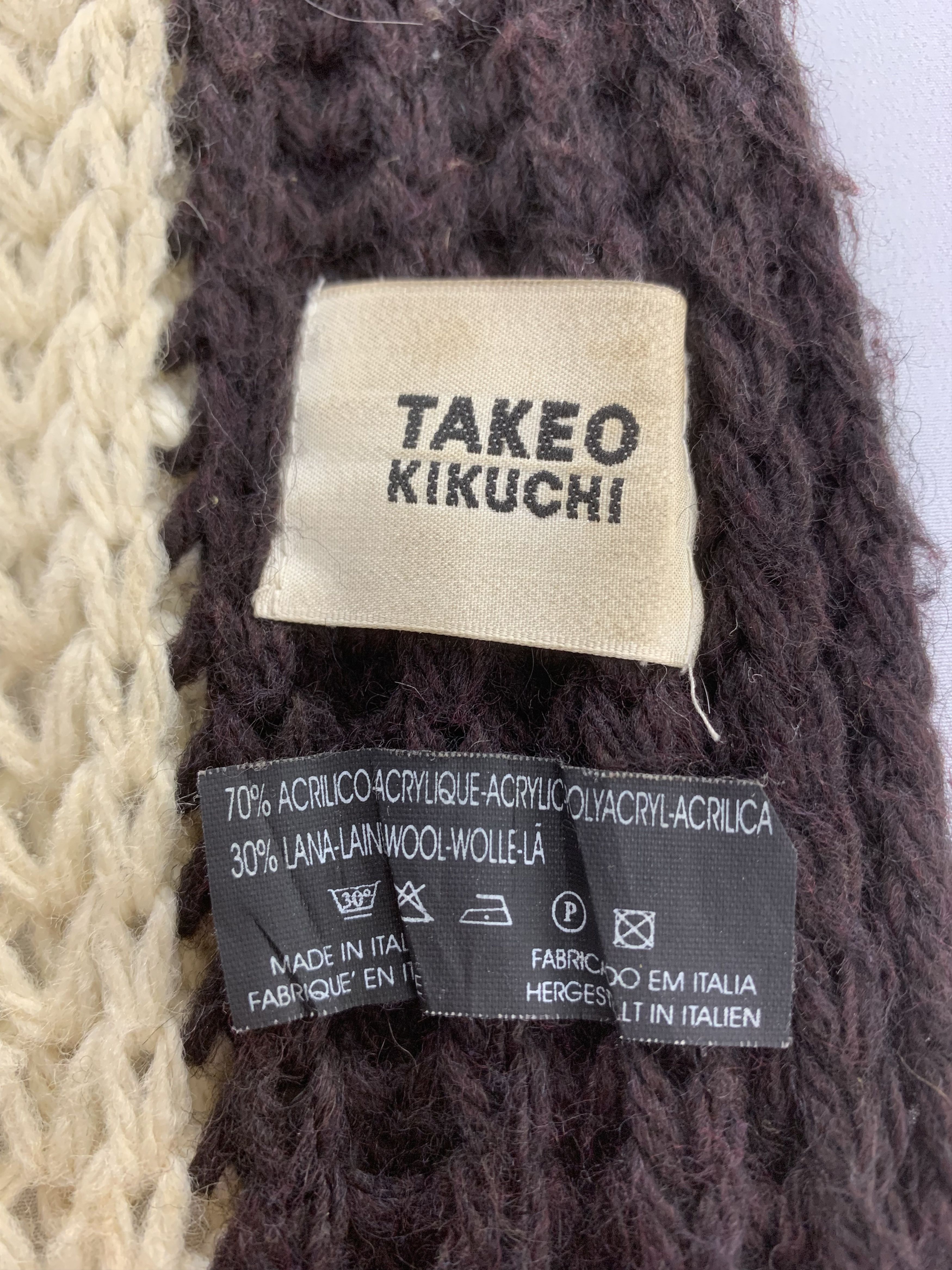 Takeo Kikuchi Takeo Kikuchi Scarf Wool Muffler Neck Wrap BL3102 Size ONE SIZE - 4 Thumbnail