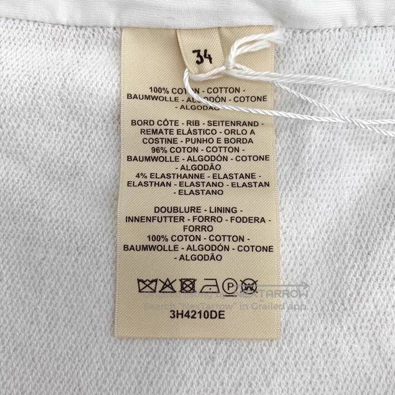 Hermes Hermes White Chain Buckle Printed Cotton Single-Breasted J Size XXS / US 00 / IT 34 - 6 Thumbnail