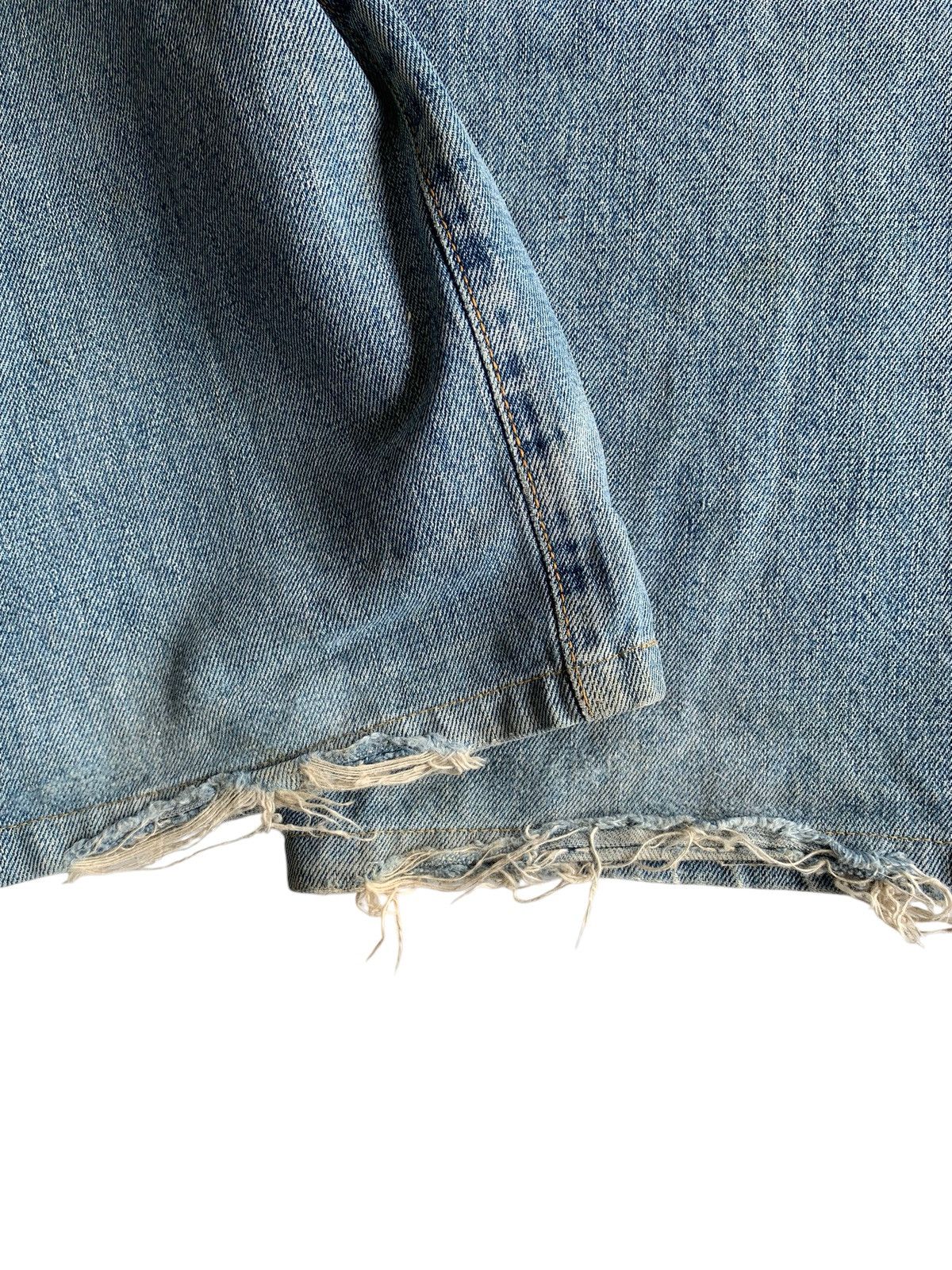 Kapital VINTAGE EDWIN 505 BAGGY SELVEDGE FADED DISTRESSED DENIM Size US 33 - 19 Thumbnail