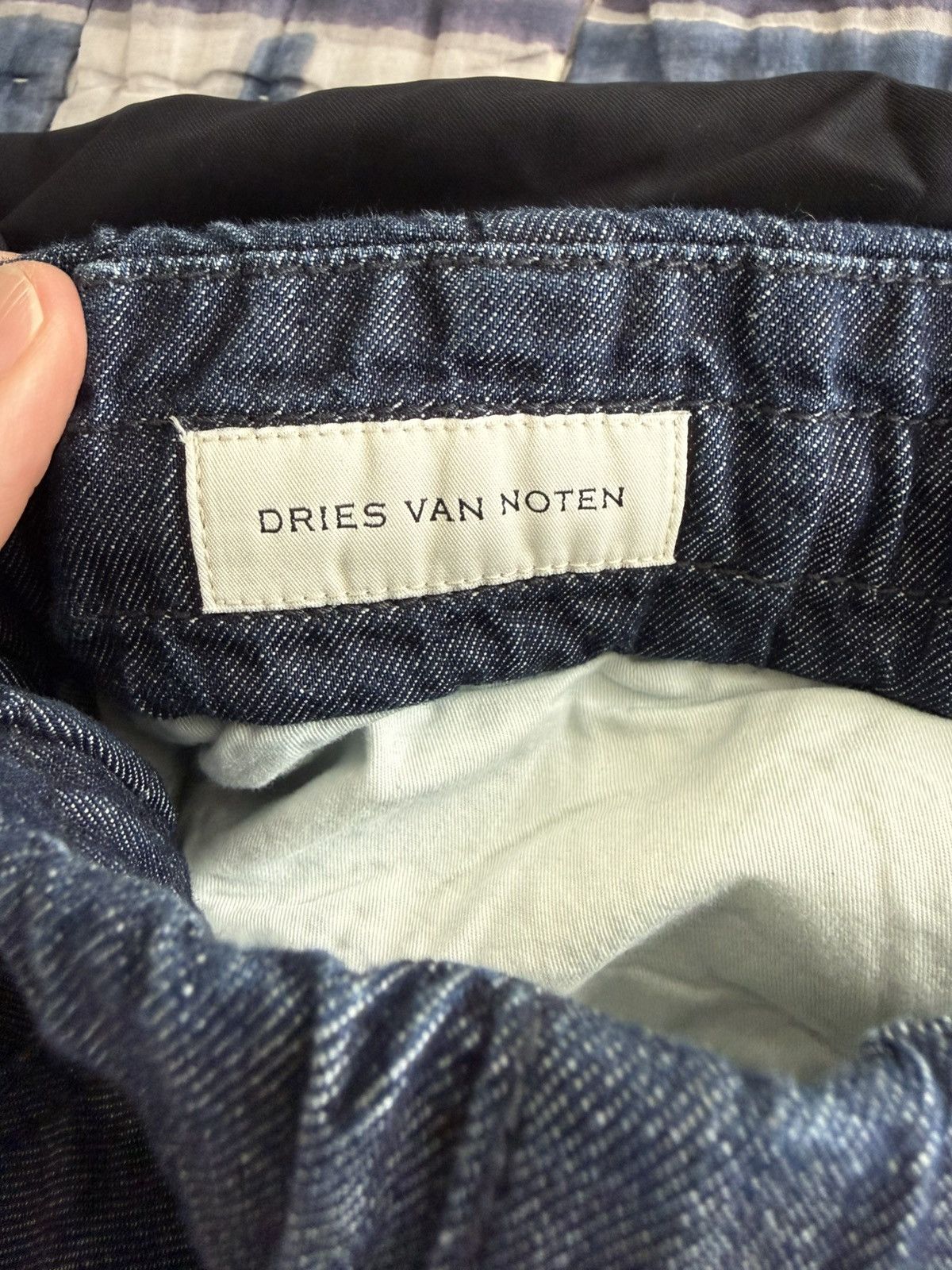 Dries Van Noten Denim wide leg pull on trouser Size US 32 / EU 48 - 4 Thumbnail
