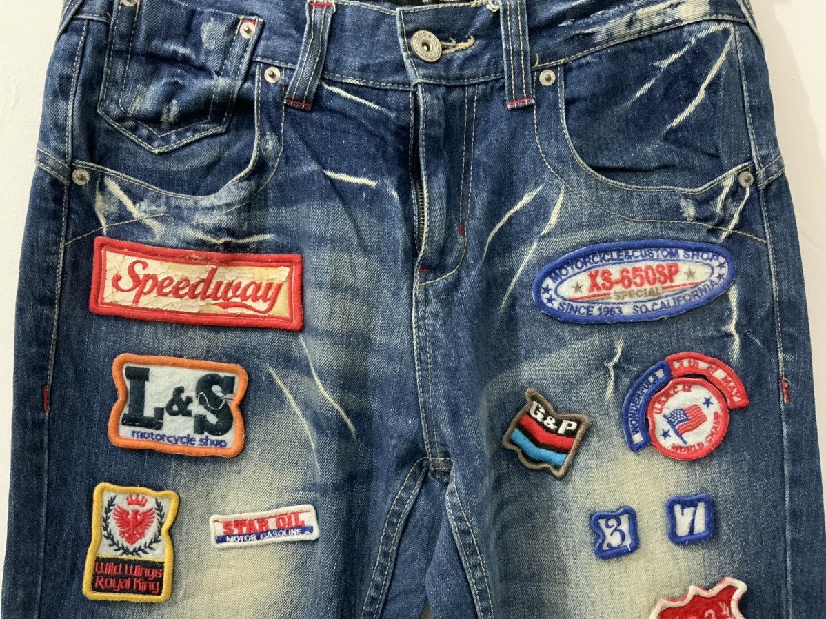 If Six Was Nine Lucky Store Patches Avant Garde Jeans Size US 30 / EU 46 - 4 Thumbnail