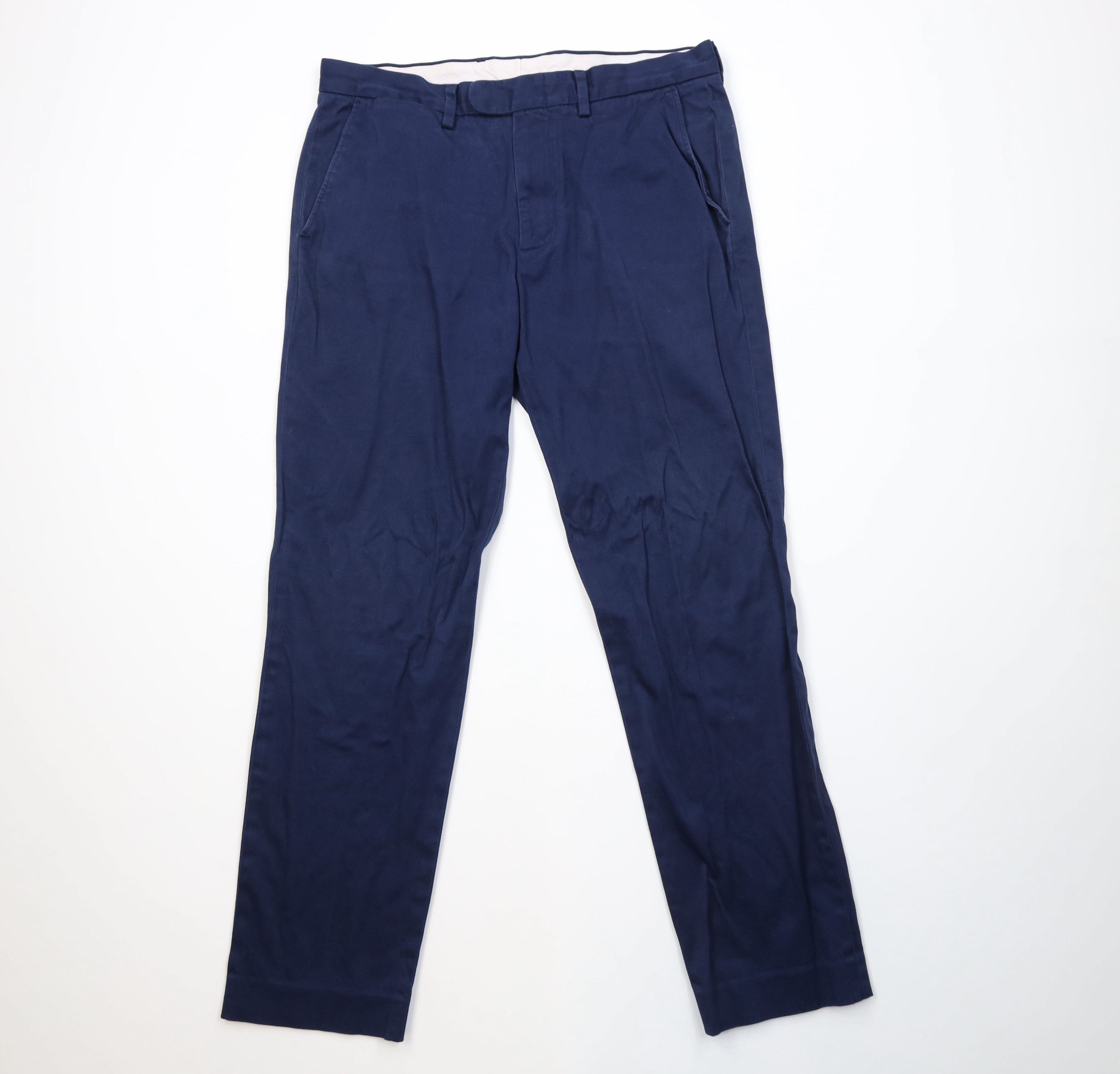 J.Crew J Crew Bowery Slim Fit Chino Pants Trousers Navy Blue Size US 31 - 1 Thumbnail