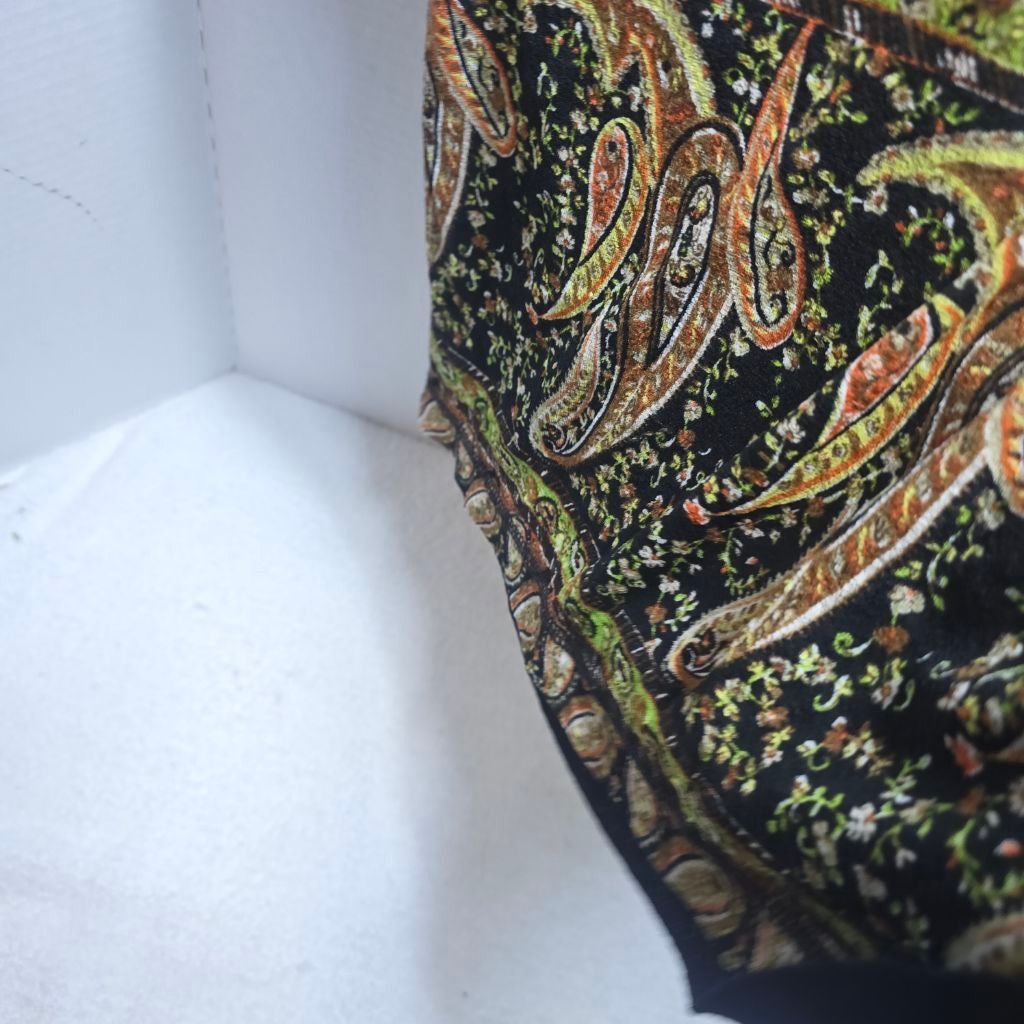 The Unbranded Brand Women's WHITE STAG Long Sleeve Tee L Black Green Paisley Size L / US 10 / IT 46 - 7 Thumbnail