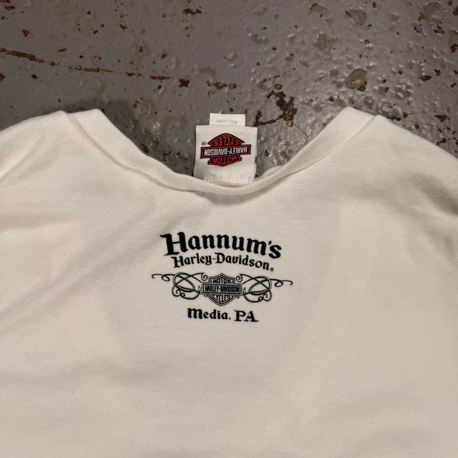 Harley Davidson y2k White Harley Davidson long sleeve shirt with rhinestones Size M / US 6-8 / IT 42-44 - 6 Thumbnail