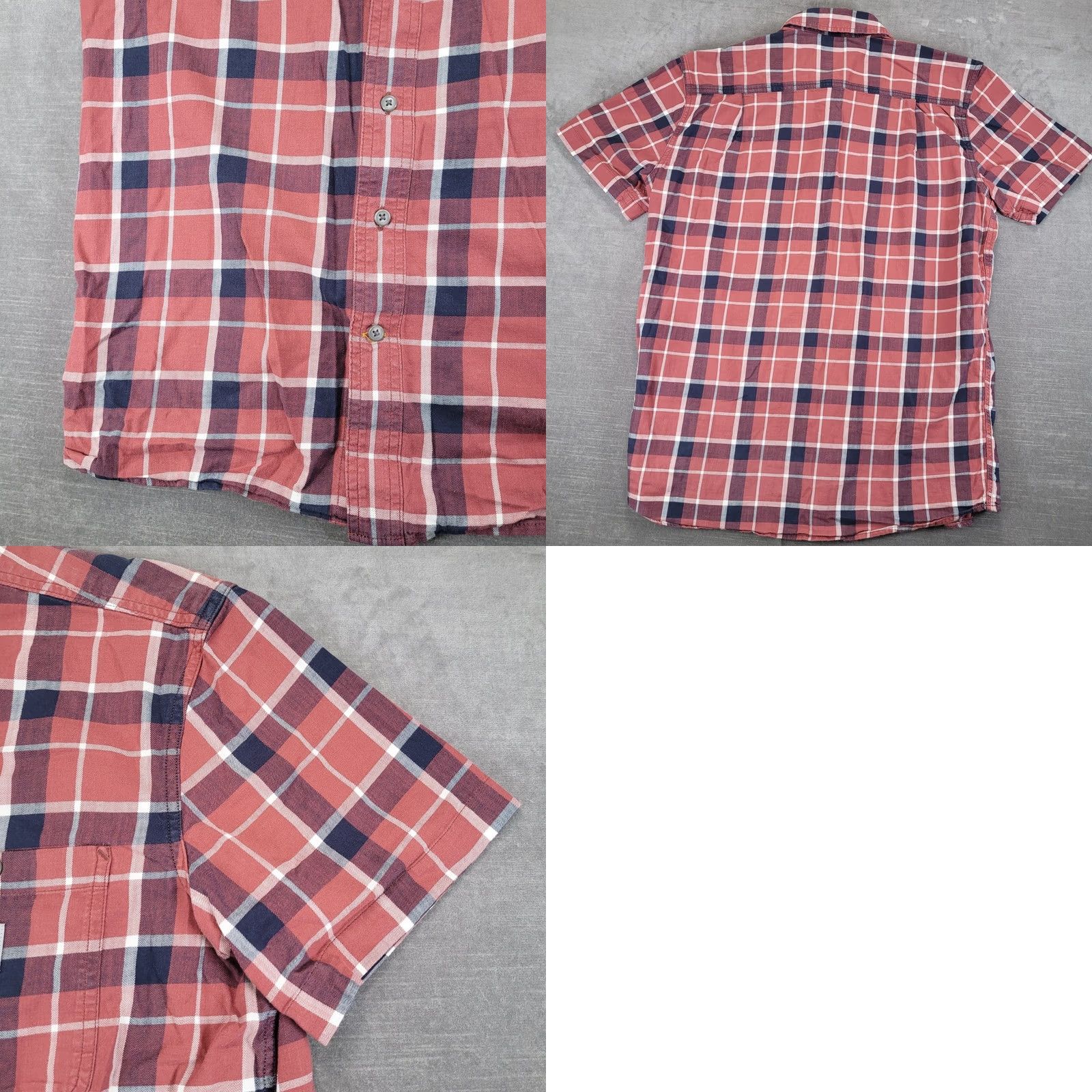 Carhartt Carhartt Mens Shirt Relaxed Fit Flannel Large Tall Red Plaid Short Sleeve Size US L / EU 52-54 / 3 - 8 Thumbnail