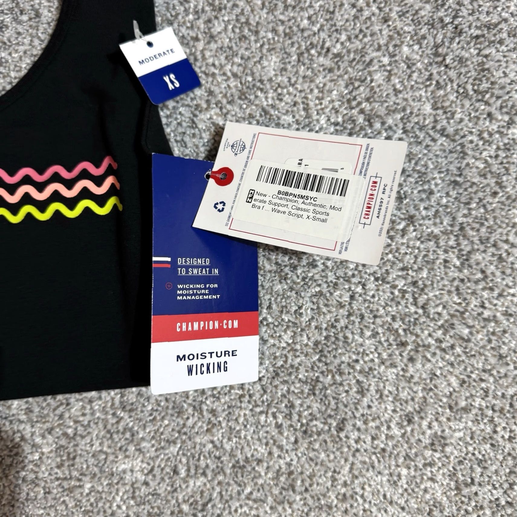 Champion Champion Sports Bra Womens XS Athletic Streetwear Racerback Y2K Inspired Size ONE SIZE - 2 Thumbnail